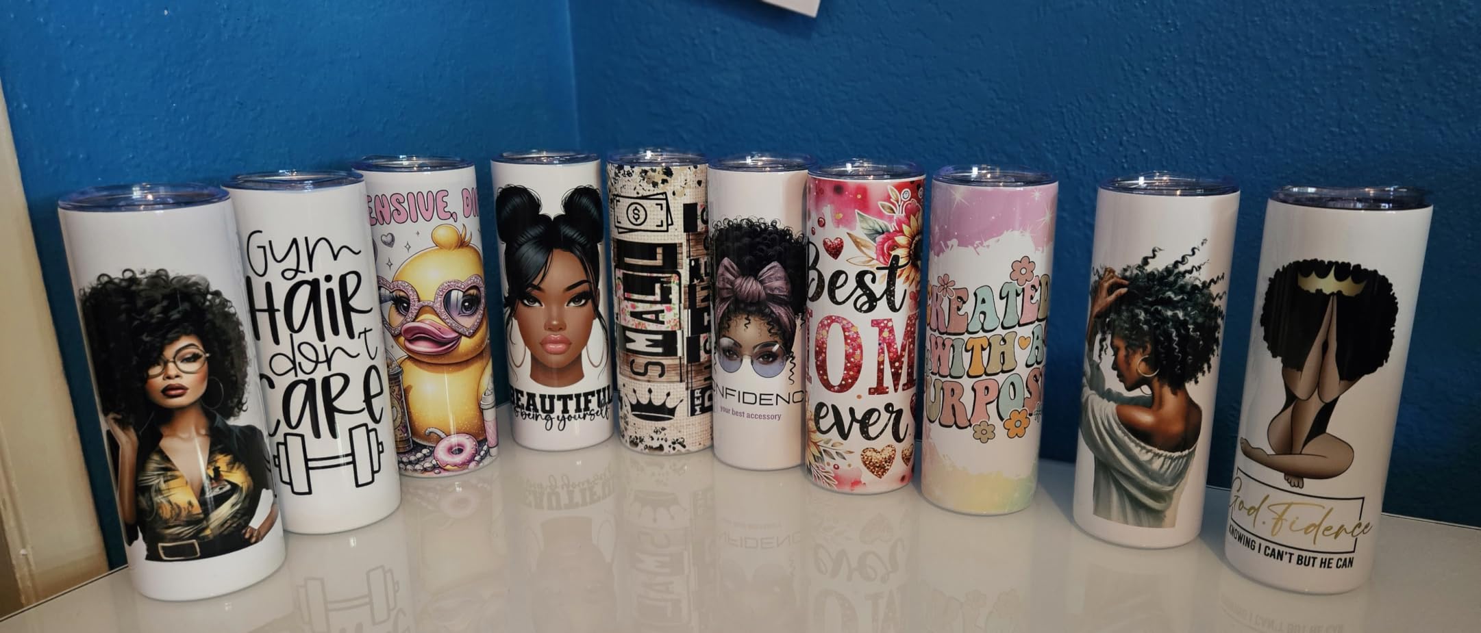 16 Pack Sublimation Tumblers Straight Skinny Tumbler Blanks Bulk 20oz for Heat Transfer, Individual Gift Boxed, Double Wall Insulated Tumbler with Shrink Wrap & Straws customer photo 2