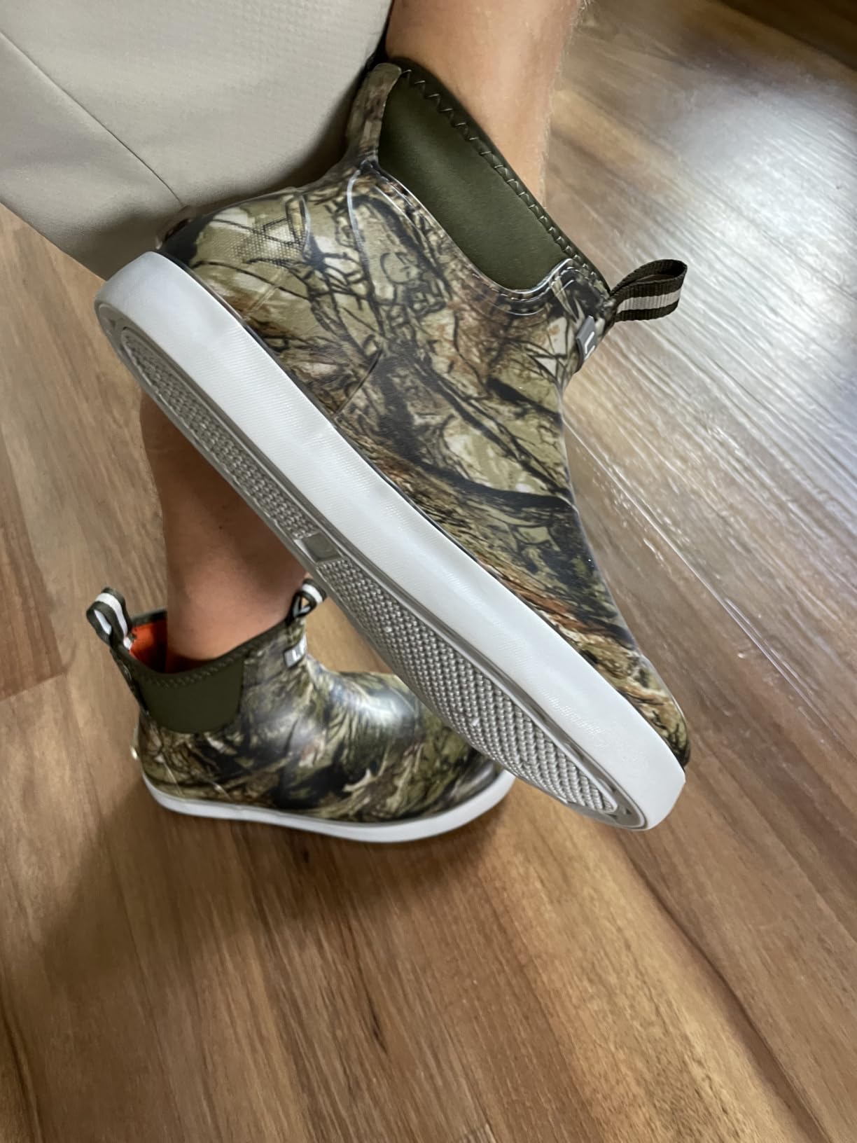 Men's Deck Boots, Waterproof Ankle Rain Boots Men Anti-Slip Traction, Outdoor Rubber Fishing Garden Boots High-Performance Shoes for Farming customer photo 2