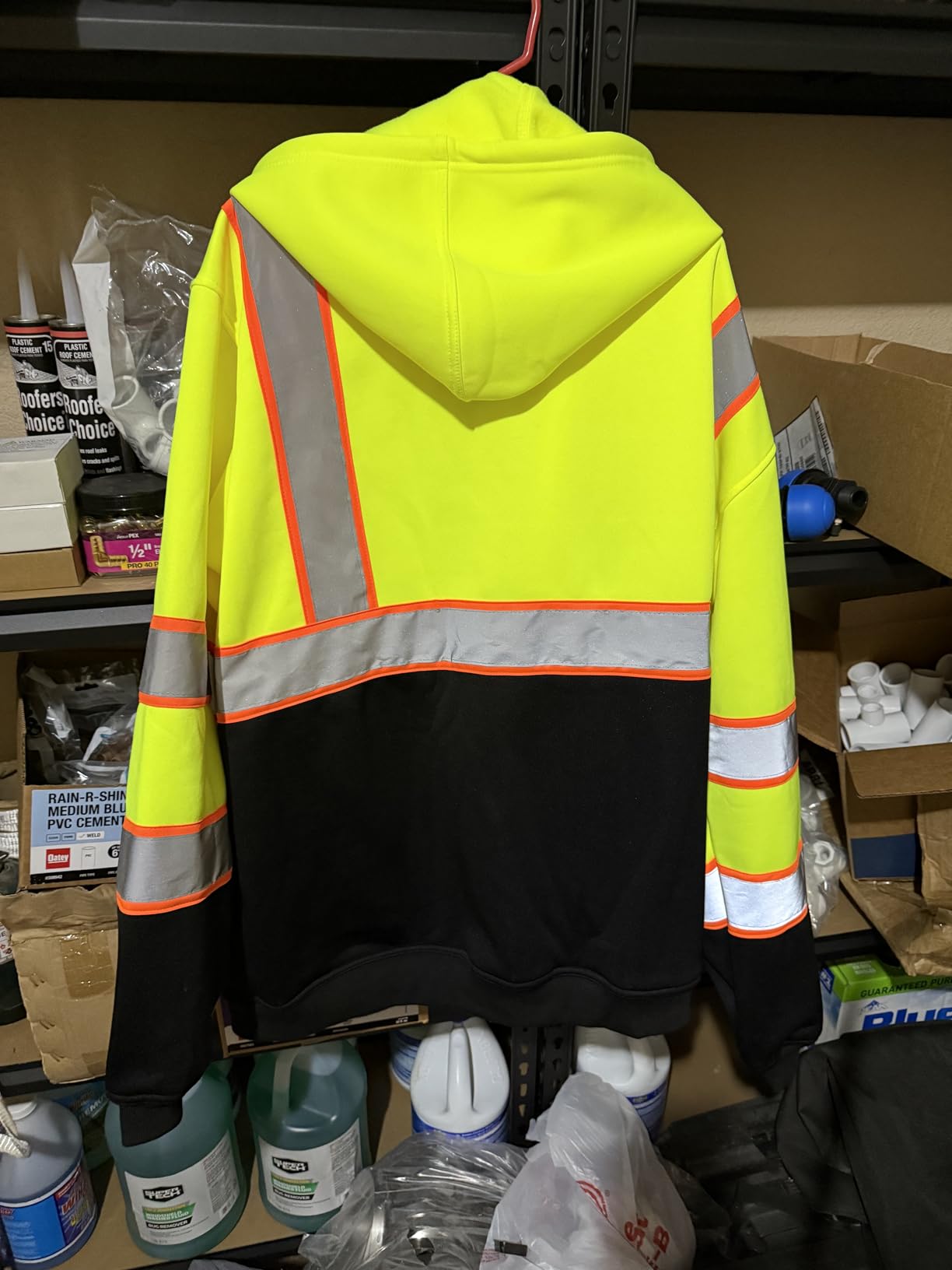 TICONN Hi Vis Safety Hoodie, ANSI Class 3 Reflective Fleece Sweatshirt customer photo 1