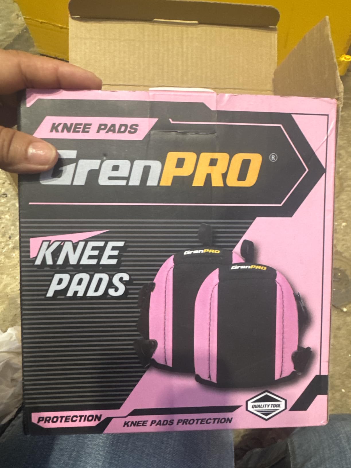 GRENPRO Heavy Duty Knee Pads for Men, Gel Foam, Construction Work | Adjustable anti-slip straps, comfortable knee pad for men and women, flooring, cleaning, tiling, roofing, gardening customer photo 2