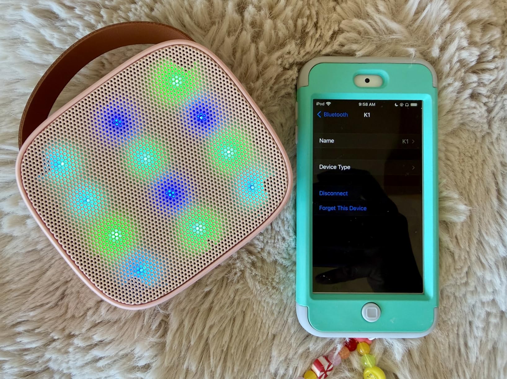 YLL Karaoke Machine for Kids, Portable Mini Speaker with 2 Wireless Microphones, TOP Kids Gifts for Girls Ages 3, 4, 5, 6, 7, 8, 9, 10+ Years Old, 4-12th Birthday Singing Present Toy Party (Purple) customer photo 2