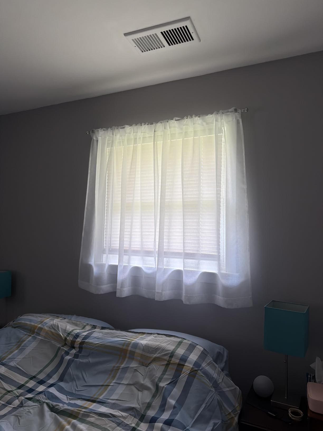 Tollpiz White Leaf Sheer Curtains Bedroom 54 x 84 Inches | Leaves Embroidered Curtain Rod Pocket Voile Window Treatment for Living Room, Set of 2 Panels customer photo 1