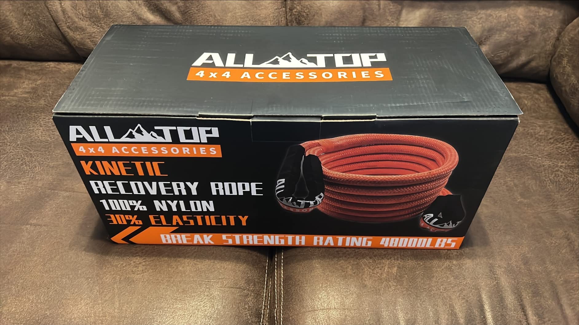 ALL-TOP Kinetic Recovery Rope Kit w/ 2 Soft Shackles, 48000Lbs, 1in x 30ft, Heavy Duty 30+% Elasticity, 16000Lbs Work Load Limit customer photo 1
