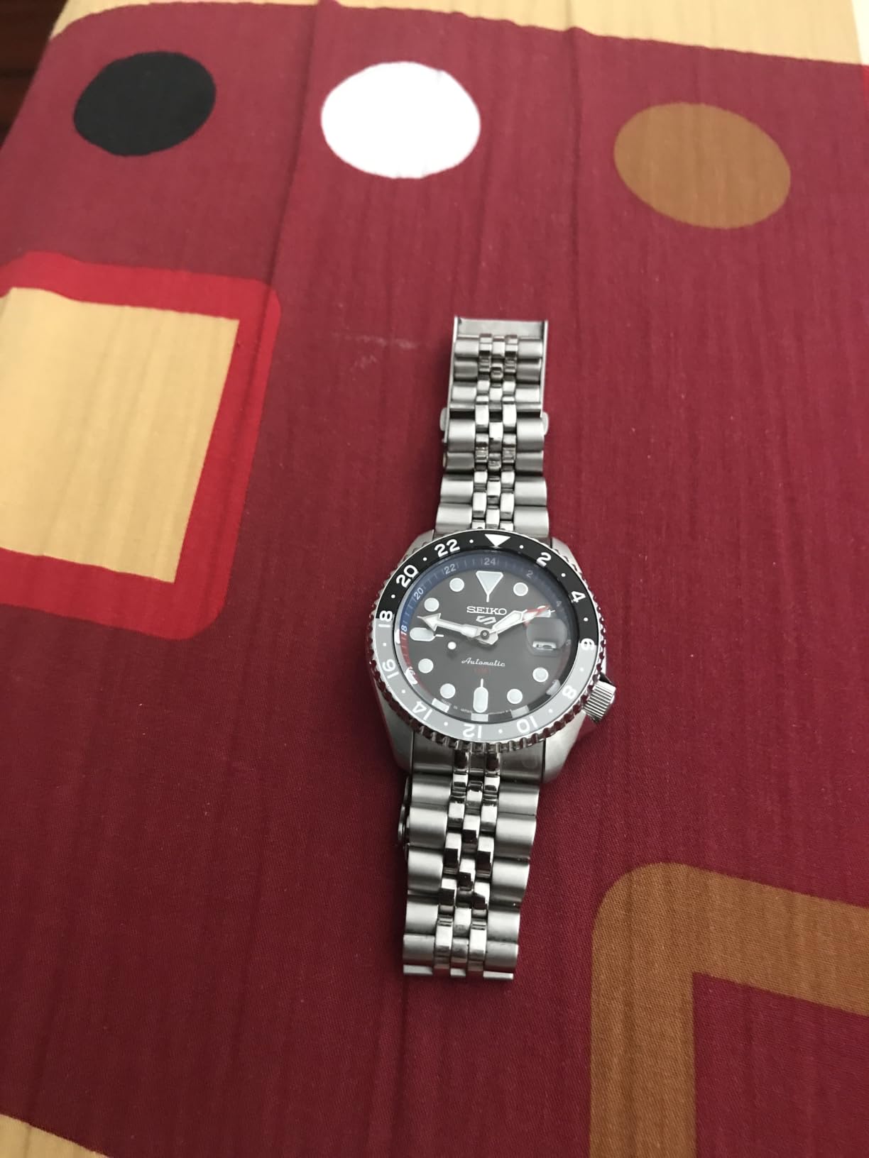 Automatic Watch for Men - Seiko 5 Sports Collection - Men's Sport Watch, Stainless Steel, GMT Hand - Water-Resistant 100M customer photo 1