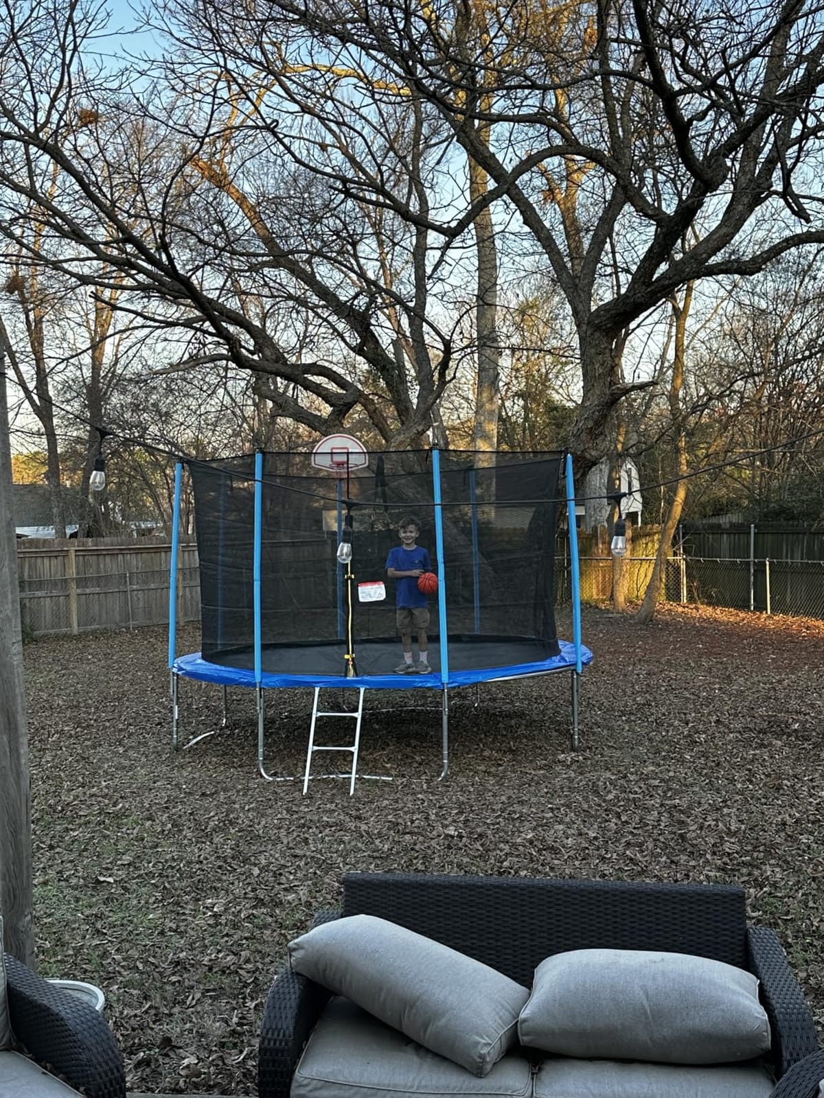 Lyromix Upgraded 16FT 15FT 14FT 12FT 10FT 8FT Trampoline Outdoor with Basketball Hoop and Net, Capacity for 4-6 Kids and Adults customer photo 2
