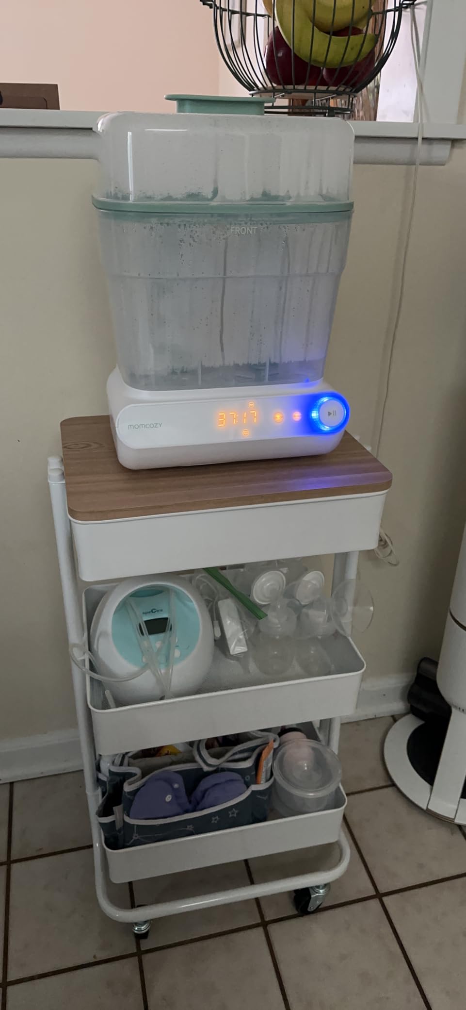 Momcozy 3-Layers Large Capacity Bottle Sterilizer and Dryer, Pump Part Mode | 11-Bottles Capacity, Fast Sterilize and Dry customer photo 1