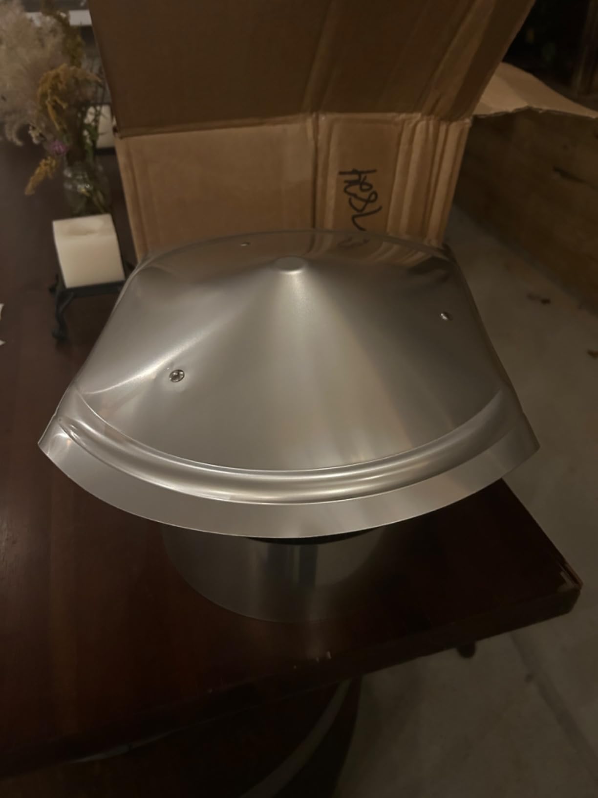 14 Inch Round Chimney Cap (no Assembly Required), 14 Inch Tapered Top Chimney Cap with Fastening Device with Screen, Stainless Steel customer photo 2