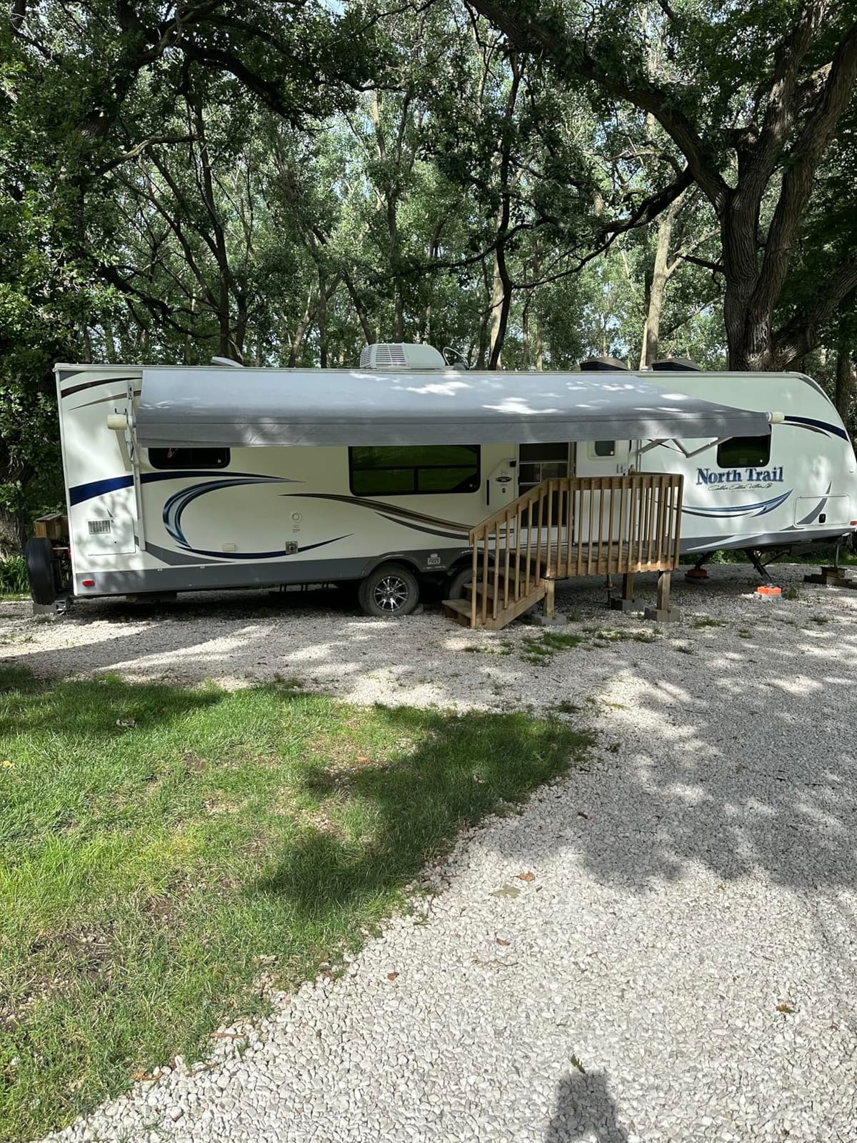 RV Awning Fabric Replacement, Camper Awning Replacement, 19.5 oz 5-Layer Heavy Duty Waterproof Vinyl Universal RV Awning Fabric for All Brands Camper, Trailer, Motorhome, Smoke Grey 15'2'' customer photo 2