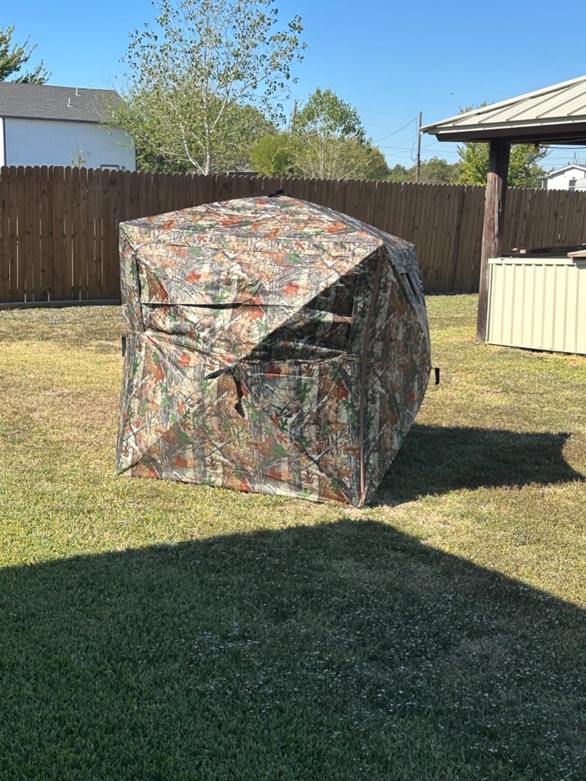 HUNTSEN Portable Hunting Blind - 270°/288°/360°See Through with Floor Mat Dual Door customer photo 2