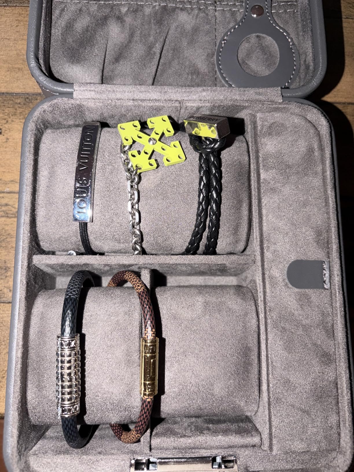 KAMIER Watch Case with Combination Lock - 4 Watch Storage and Jewelry Organizer | Watch Travel Case for Ring and Watch Storage, PU Leather Travel Watch Case, Ideal for Gift (With Gift Box) customer photo 2