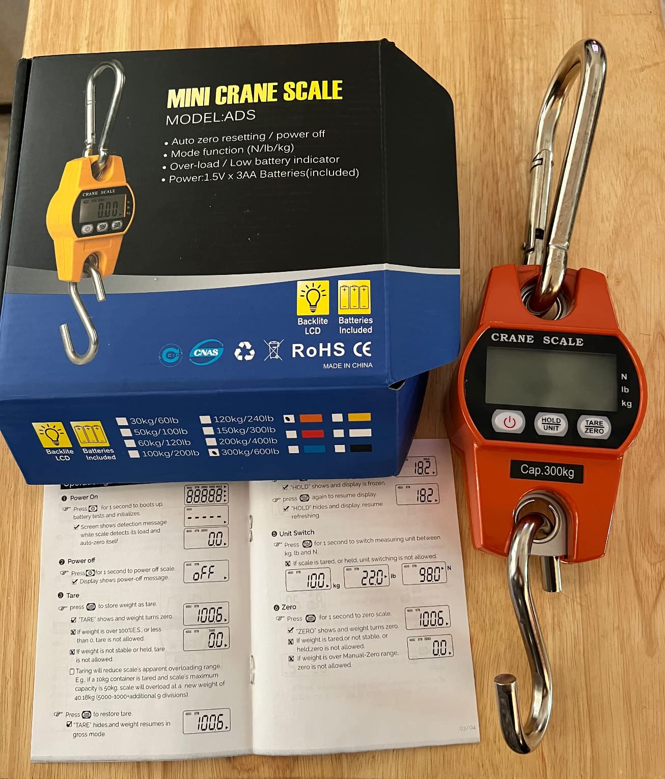 GRAM PRES Digital Hanging Crane Scale 660LB/300KG customer photo 1
