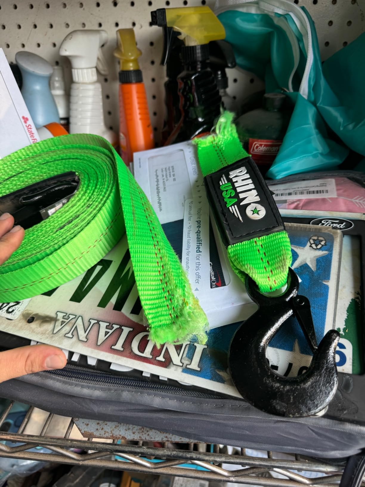 Rhino USA Tow Strap with Hooks (2in x 20ft) - 10,321lb Roadside Recovery | 10,321lb Break Strength, Forged Steel Hooks & Reflective Stitching. For Roadside Recovery, Moving & Towing, Not Offroad. customer photo 1