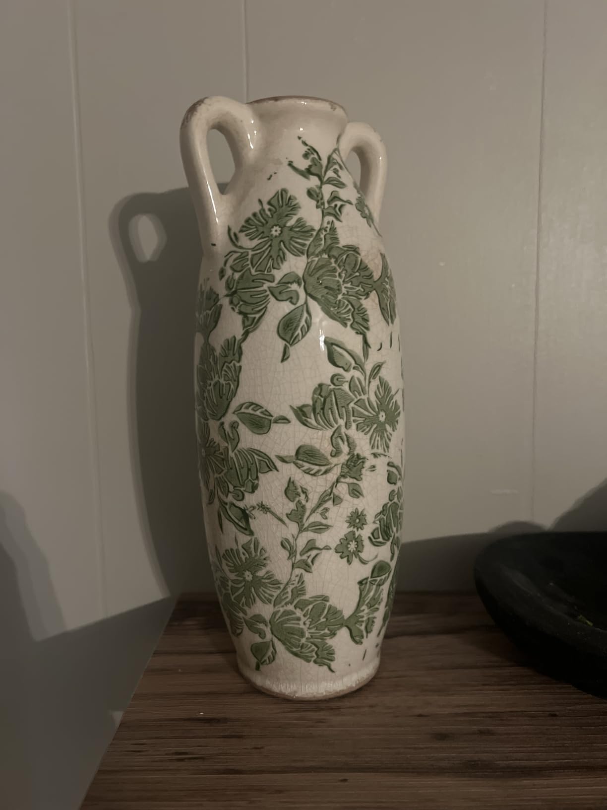 VICTOR & TERESA Blue and White Floor Vase for Pampas Grass, 14'' Tall Vase for Home Decor, Ceramic Farmhouse Decorative Large Vases for Flower, Mantel, Living Room, Shelf, Centerpieces, Gift for Her customer photo 2
