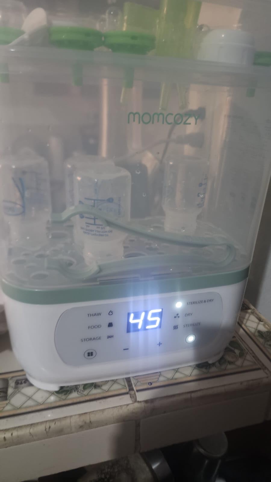 Momcozy Bottle Sterilizer and Dryer, 8-in-1 Electric Steam Baby Bottle Sterilizer | 8-Bottles Capacity, Multi-Function for Busy Parents customer photo 1