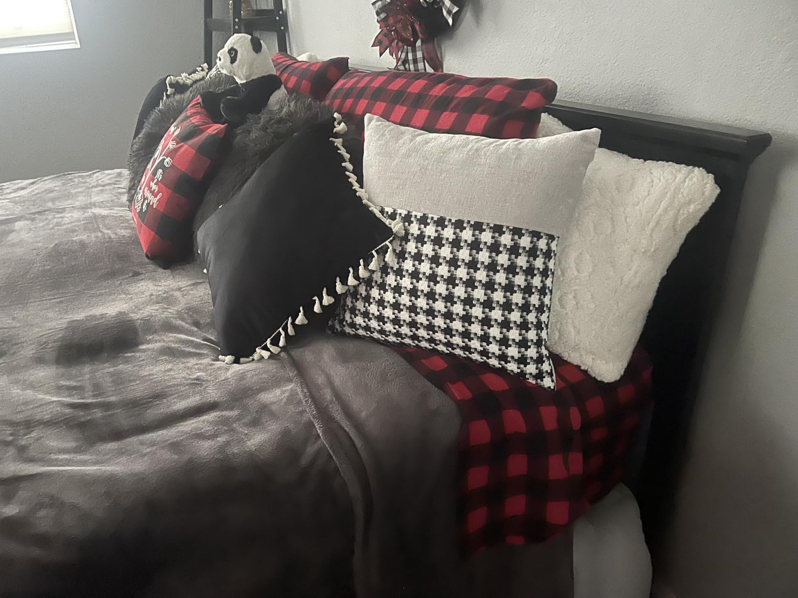 Elegant Comfort Buffalo Check Plaid Flannel Sheet Set, Queen, Blue customer photo 1