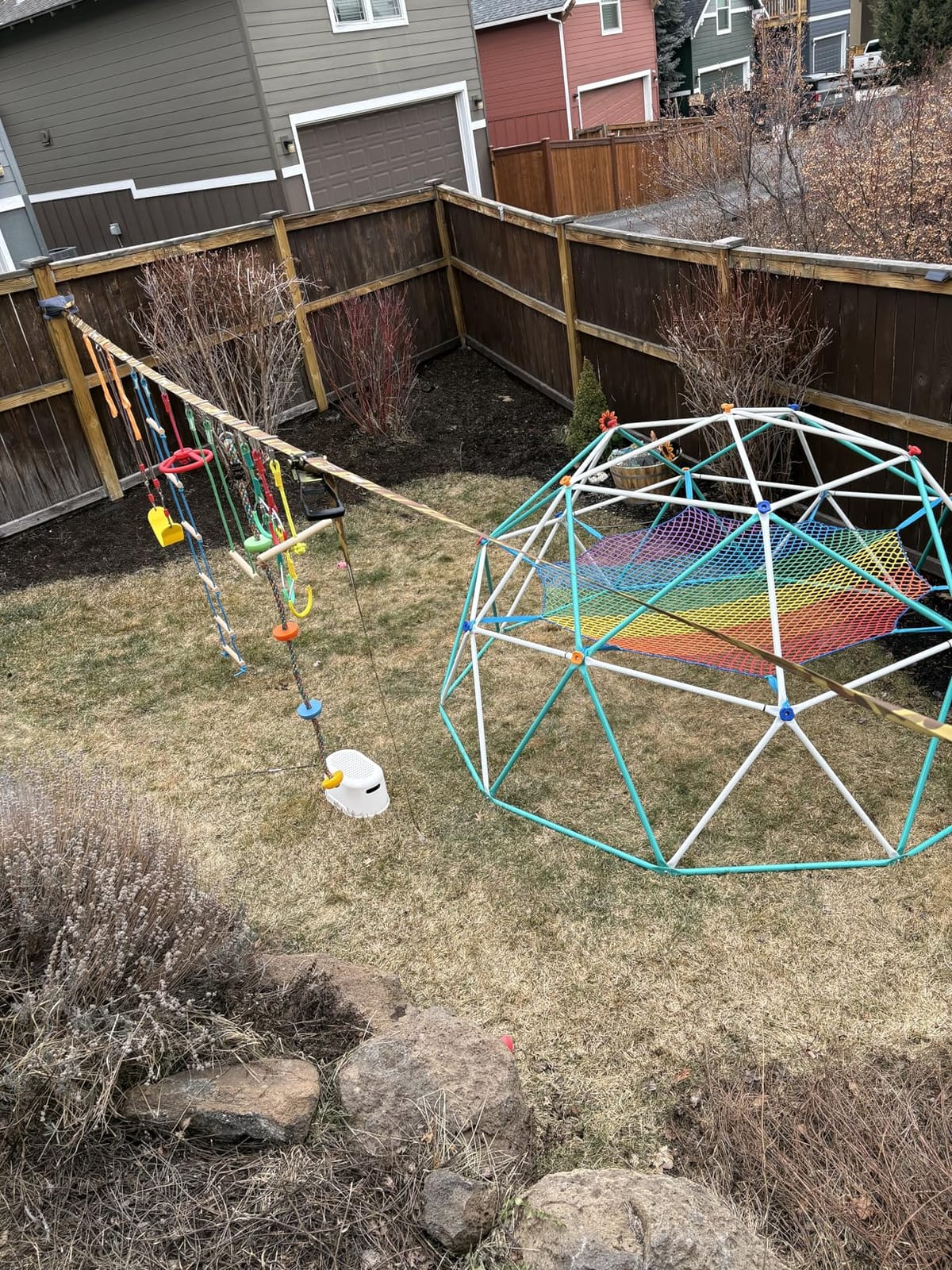 10 ft Climbing Dome with Climbing Cargo Net for Kids 3-12 | Jungle Gym Climber with Net Hammock for Backyard Outside, Outdoor Dome Playset Monkey Bars, Supports 800 lbs, 3D Setup Video customer photo 2