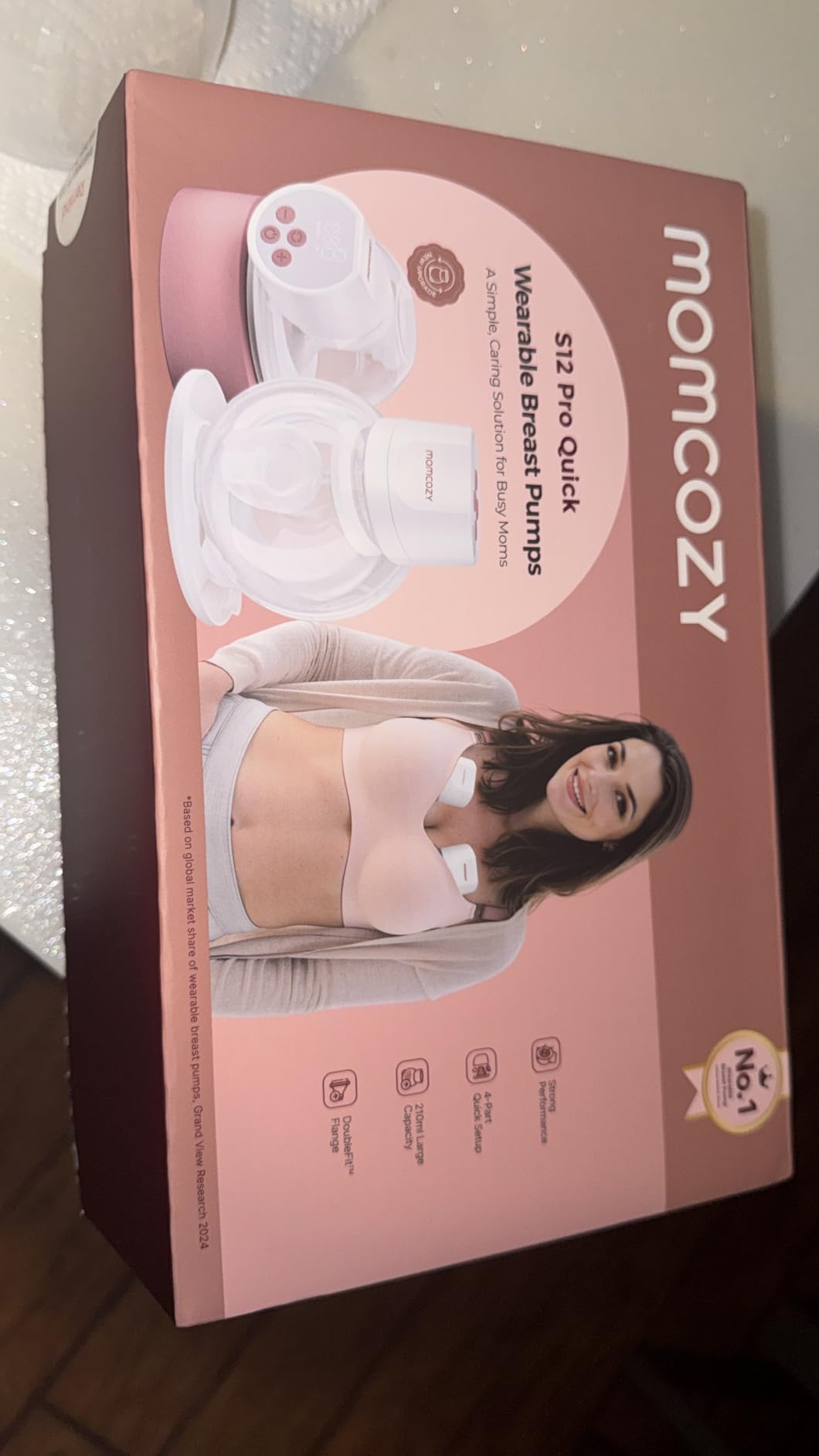 Momcozy Breast Pump S12 Pro Quick, 24mm Flange, 2 Count, White | DoubleFit Hybrid Flange, 3 Modes, 9 Levels, Wireless, Portable, Smart Display, BPA-Free, Nursing, Travel, Quiet, Battery customer photo 2