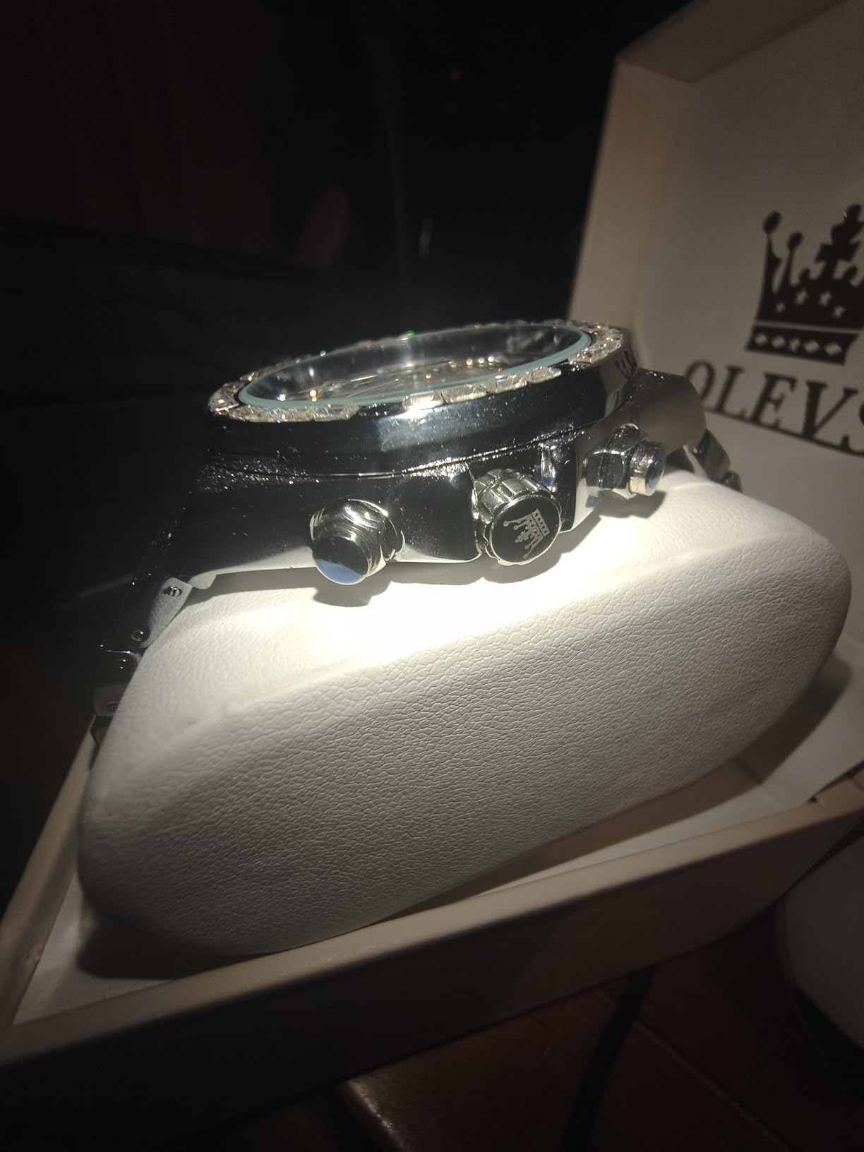 OLEVS Skeleton Watches for Men Automatic Original Imported Movement Watch | Gold/Green Mens Watches - Mechanical Self-Winding,Sapphire Diamond Accents,Luxury Gift Choice customer photo 2