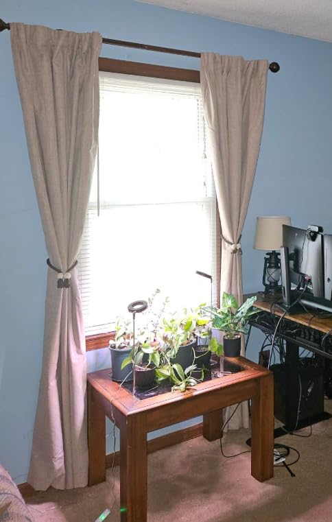 RYB HOME 100% Blackout Polyester Textured Curtains 90 inches Long, Thermal Insulating Privacy Energy Saving for Bedroom Living Room Window Office Theater Dining Nursery, W52 x L90 in, Coffee, 2 Panels customer photo 1