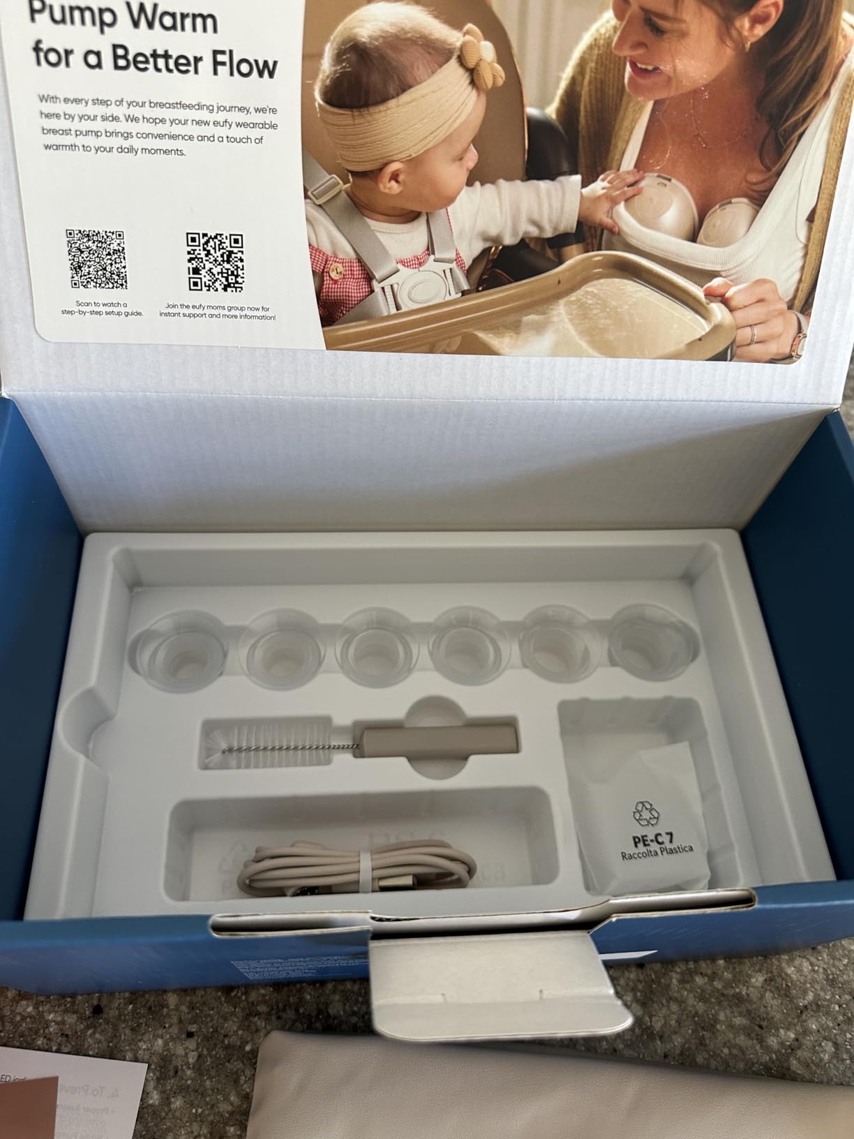 eufy Heated Wearable Breast Pump S1, HeatFlow, Hands-Free customer photo 2