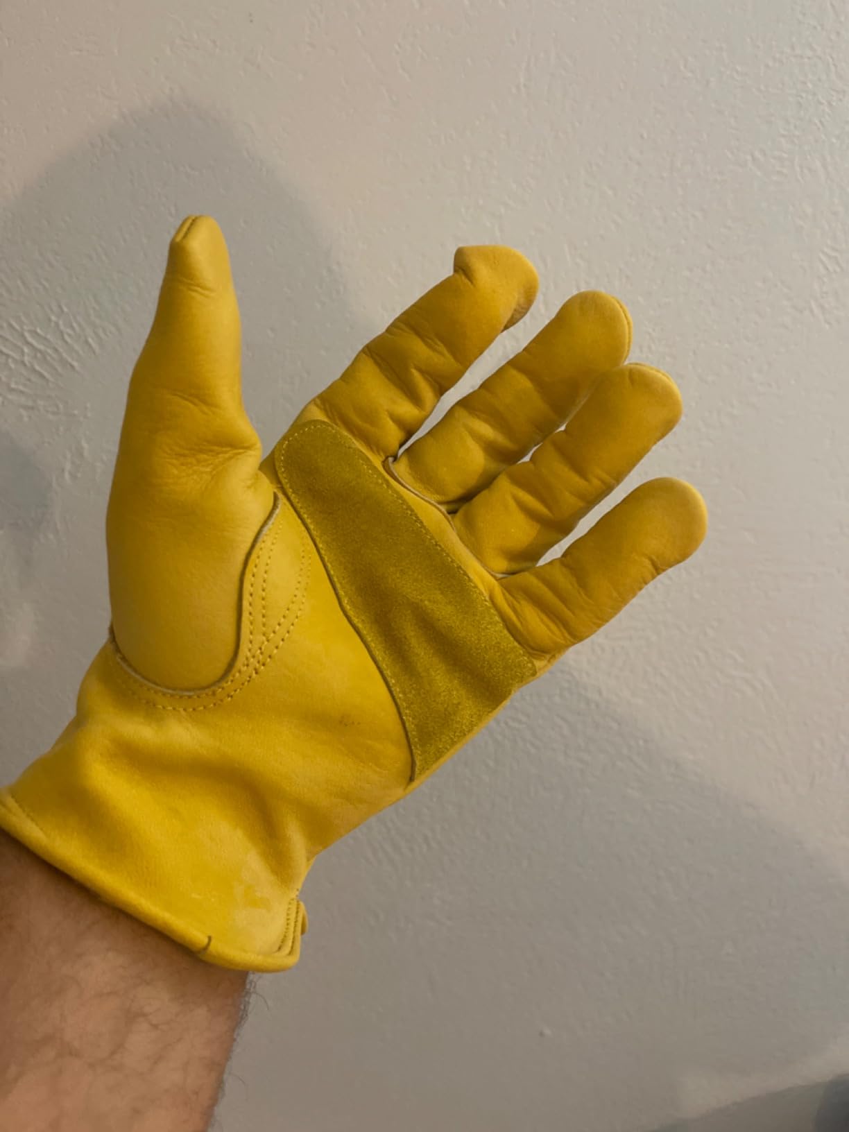 DULFINE Cowhide Leather Gardening Work Gloves for Men, Reinforced Durable Gloves, Puncture & Cut Resistant, Ideal for Construction, Chainsaw, Farm, Welding customer photo 1