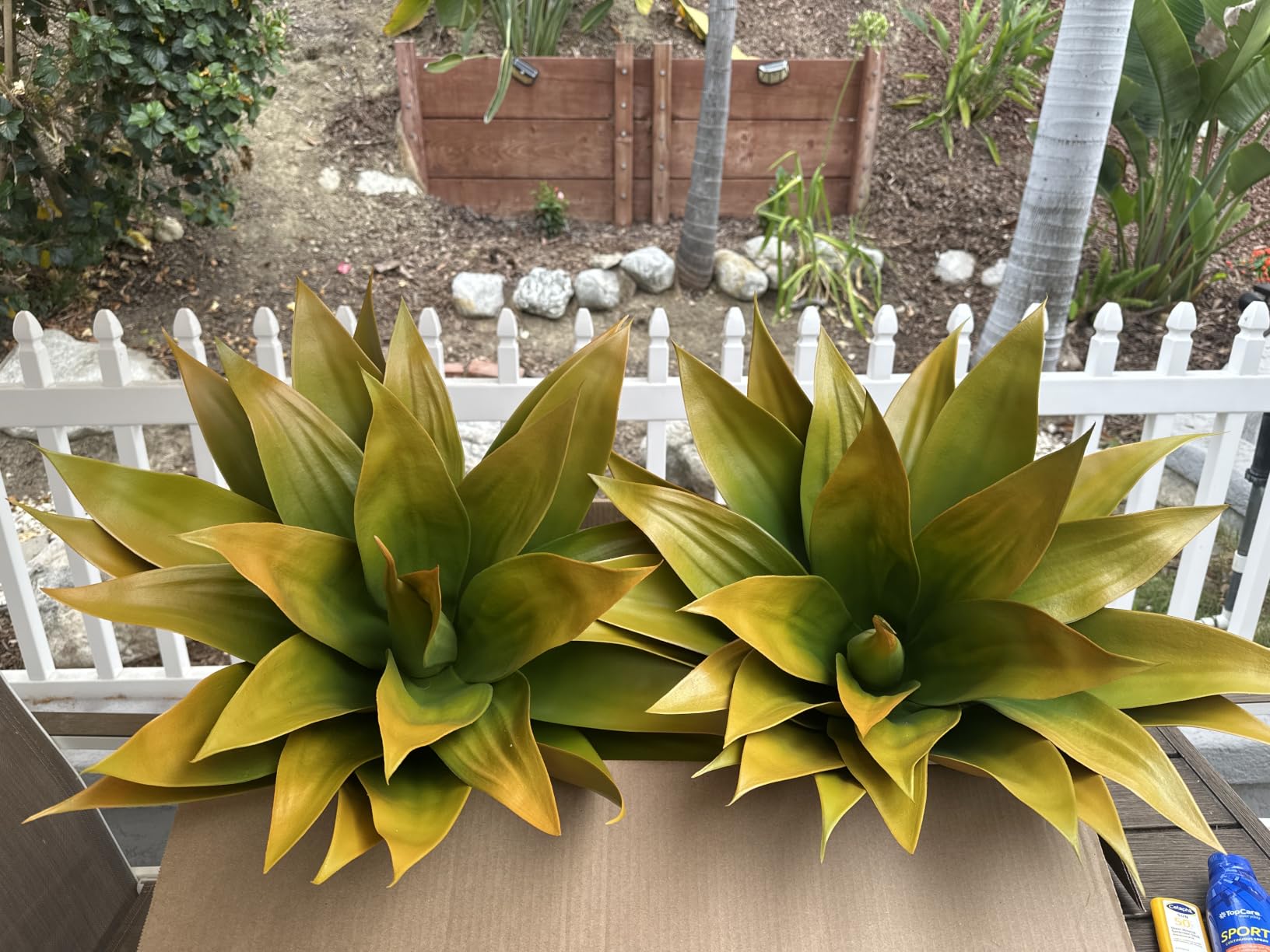 Ttranewsoo 28 Inch Artificial Agave Plants Outdoor Set of 2, Large Faux Succulent Plants for Indoor Home Decor, Realistic Fake Agave Greenery for Patio Porch Garden, UV Resistant Plants Without Pot customer photo 1