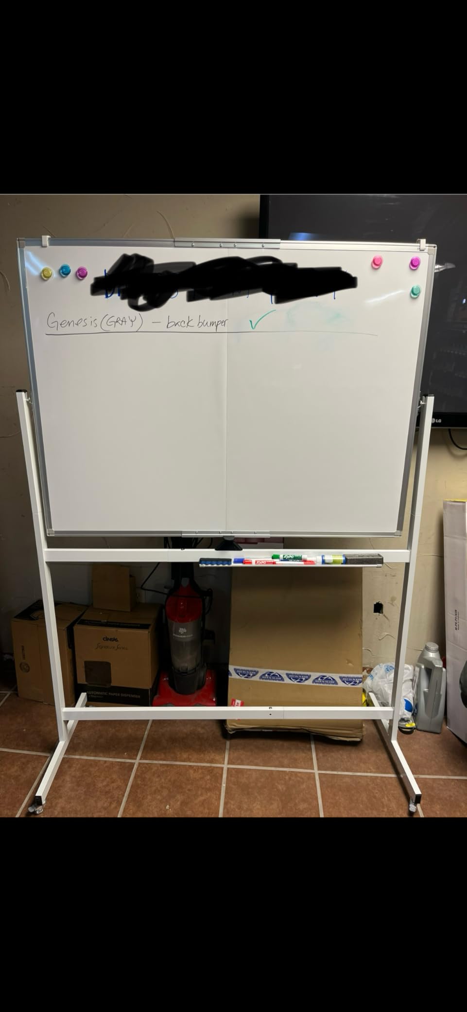 Maxtek Rolling Whiteboard 48 x 36 in Large Magnetic White Board on Wheels | Double-Sided Big Standing Dry Erase Board, Large Portable Writing Surface for Office, School, Home Office, and Homeschool customer photo 1