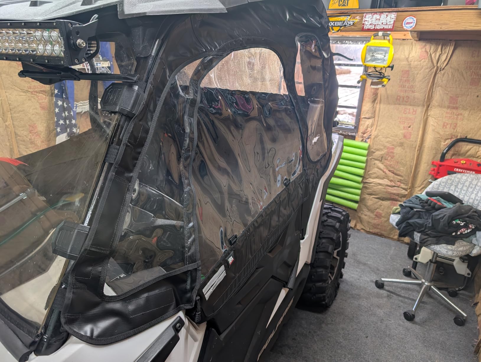 KEMIMOTO Soft Upper Doors, Compatible with Polaris RZR XP 1000 2014-2023 | Compatible with RZR XP Turbo 2016-2021, UTV Cab Enclosures Fit Well with Roof, Mirror and Windshield, Black customer photo 2