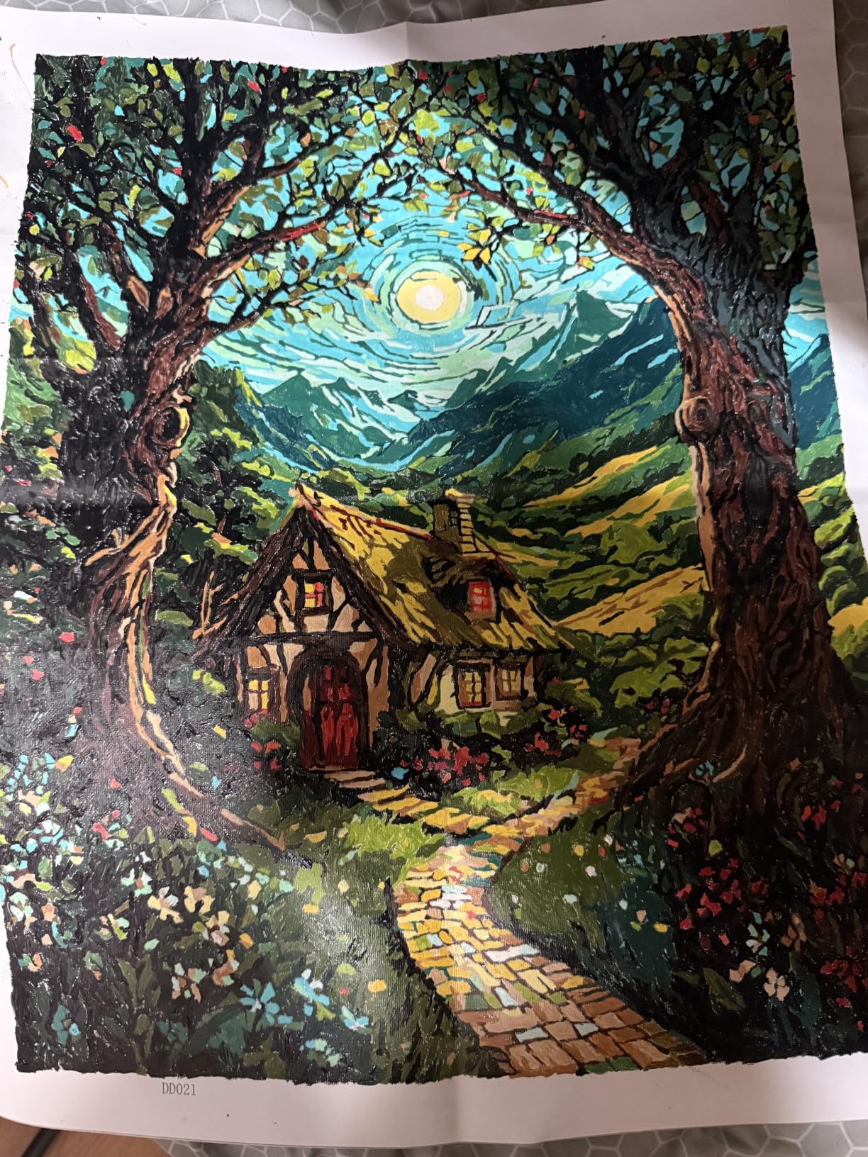 ldazao Tree of Life Paint By Numbers for Adults Beginner Stained Glass Painting Kit Color By Numbers for Adults Canvas DIY Acrylic Adults' Paint-By-Number Kits 20 X 16 Inches customer photo 2
