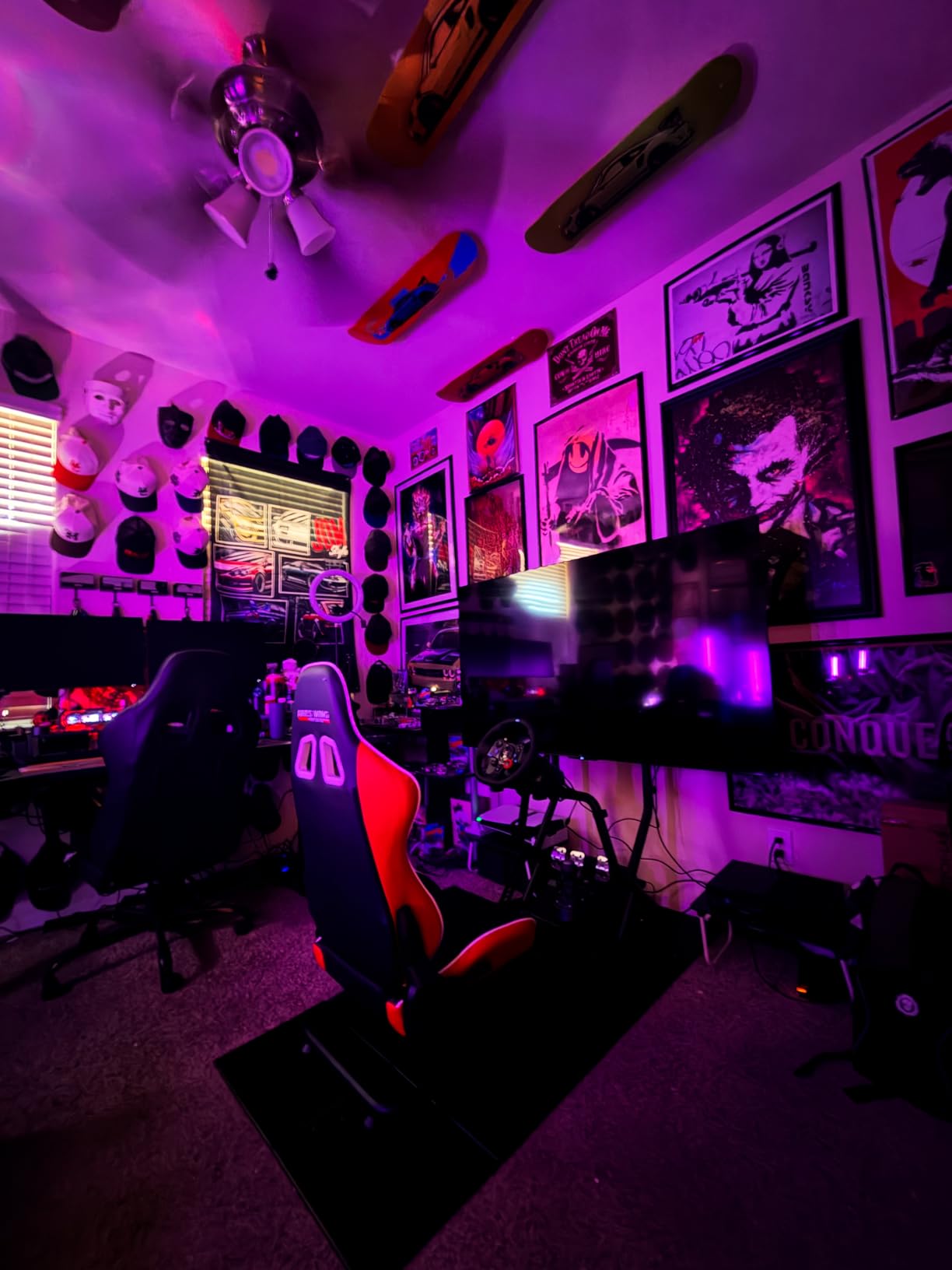 ARES WING Racing Simulator Cockpit with TV Mount, Sim Racing Wheel Stand | Formula and GT Sim Racing Cockpit Compatible with Logitech, Moza, Fanatec, Thrustmaster, Racing Games on PS5, PS4, Xbox, PC customer photo 1