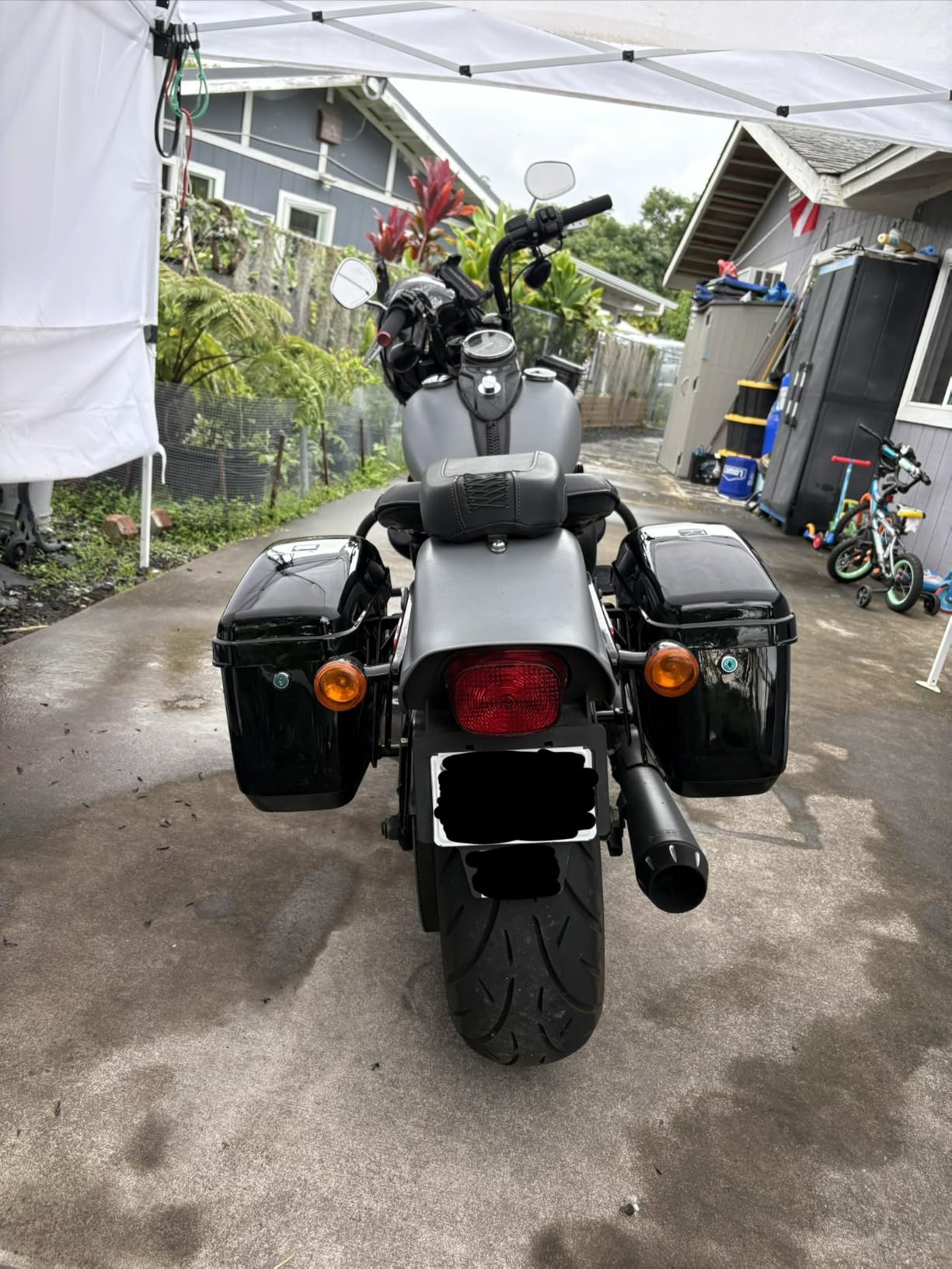 ECOTRIC 45L Motorcycle Hard Saddle Bags W/Lock Compatible with Honda Shadow | Harley Davidson Kawasaki Vulcan VN Saddle Bags Trunk; Storage Carrier w/Mounting Kit Plastic customer photo 1