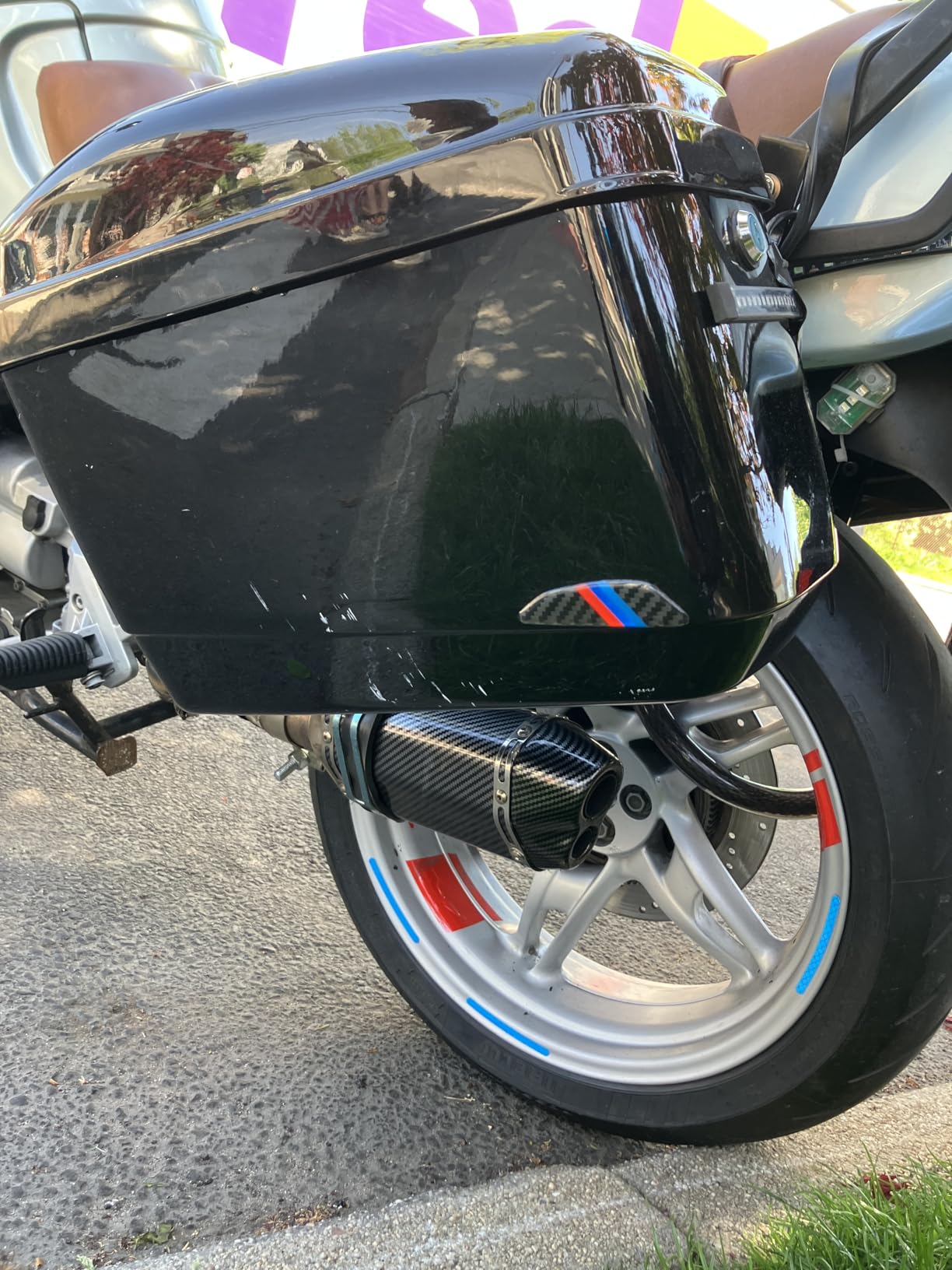 ECOTRIC 45L Motorcycle Hard Saddle Bags W/Lock Compatible with Honda Shadow | Harley Davidson Kawasaki Vulcan VN Saddle Bags Trunk; Storage Carrier w/Mounting Kit Plastic customer photo 2