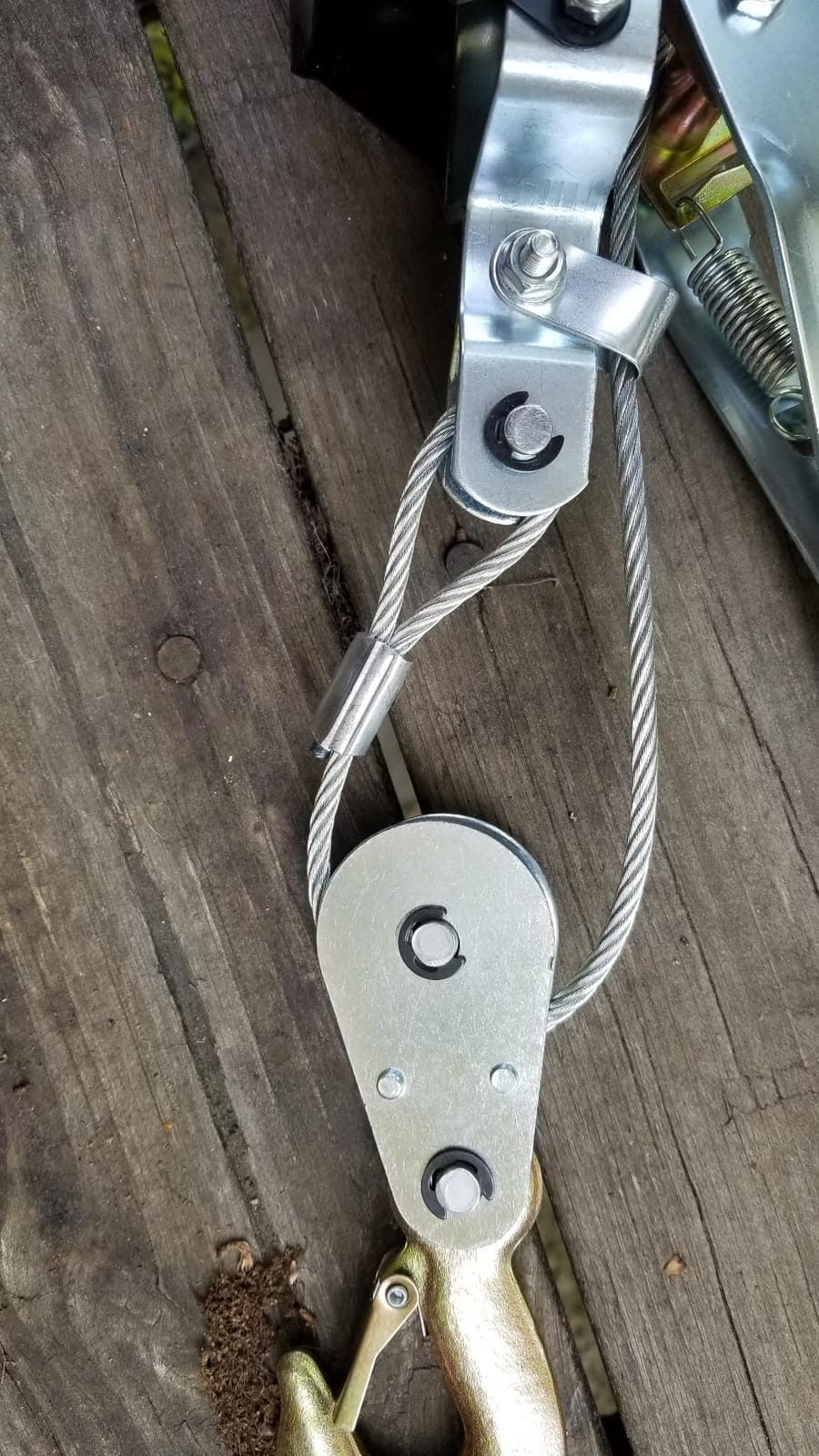 Come Along Winch Heavy Duty, 10FT 2T Come Along Pulling Tool 2 Gears 2 Hooks, Cable Winch Puller, Come Along Power Puller Ratchet Tool for Construction Automotive Farm Fences (with Straps) customer photo 2