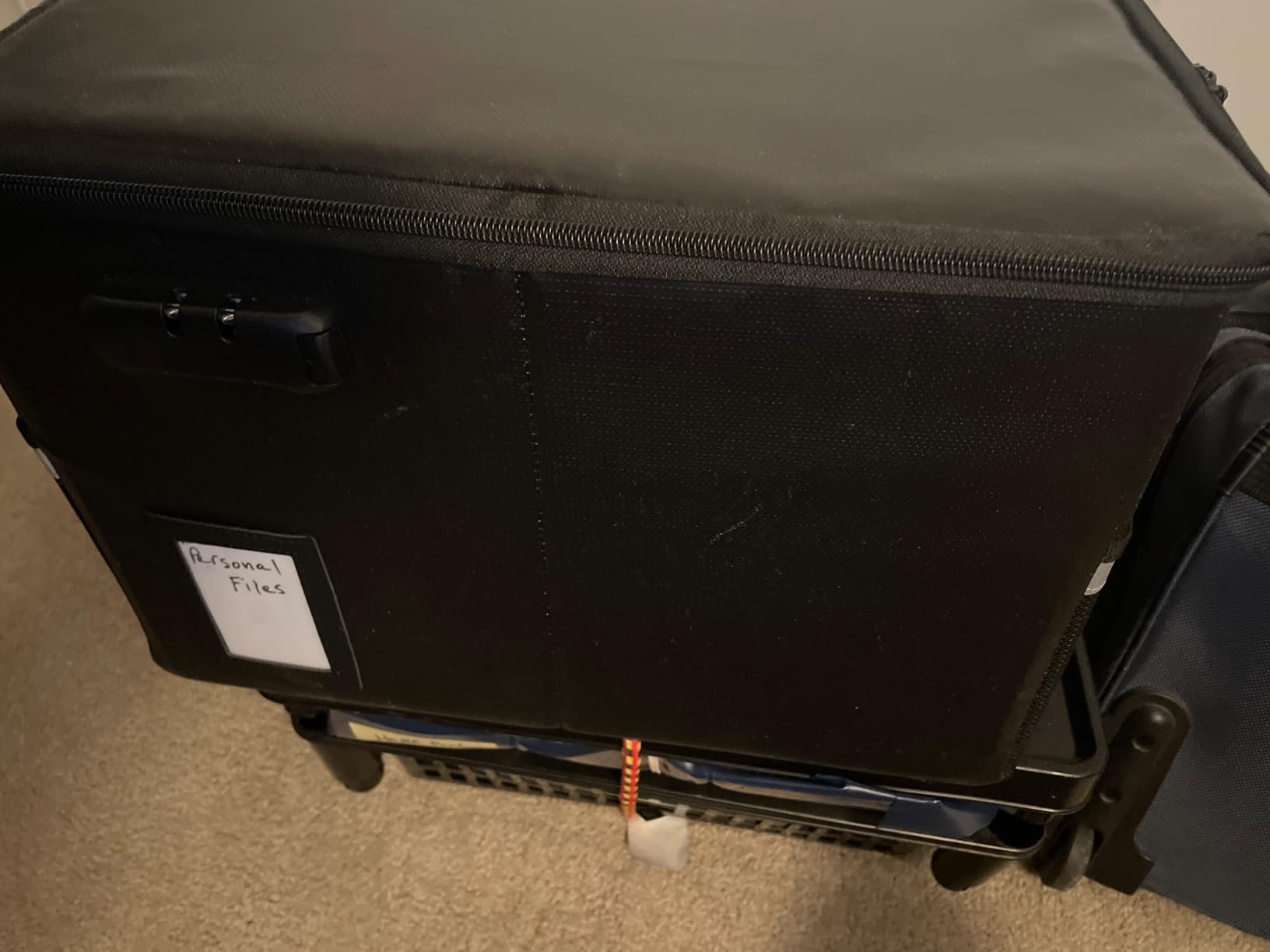 Large Fireproof Document File Organizer Box, 6400°F Fireproof Storage Filing Cabinet with Lock, Portable Office Safe Box for Hanging Letter/Legal Folder, Black customer photo 1