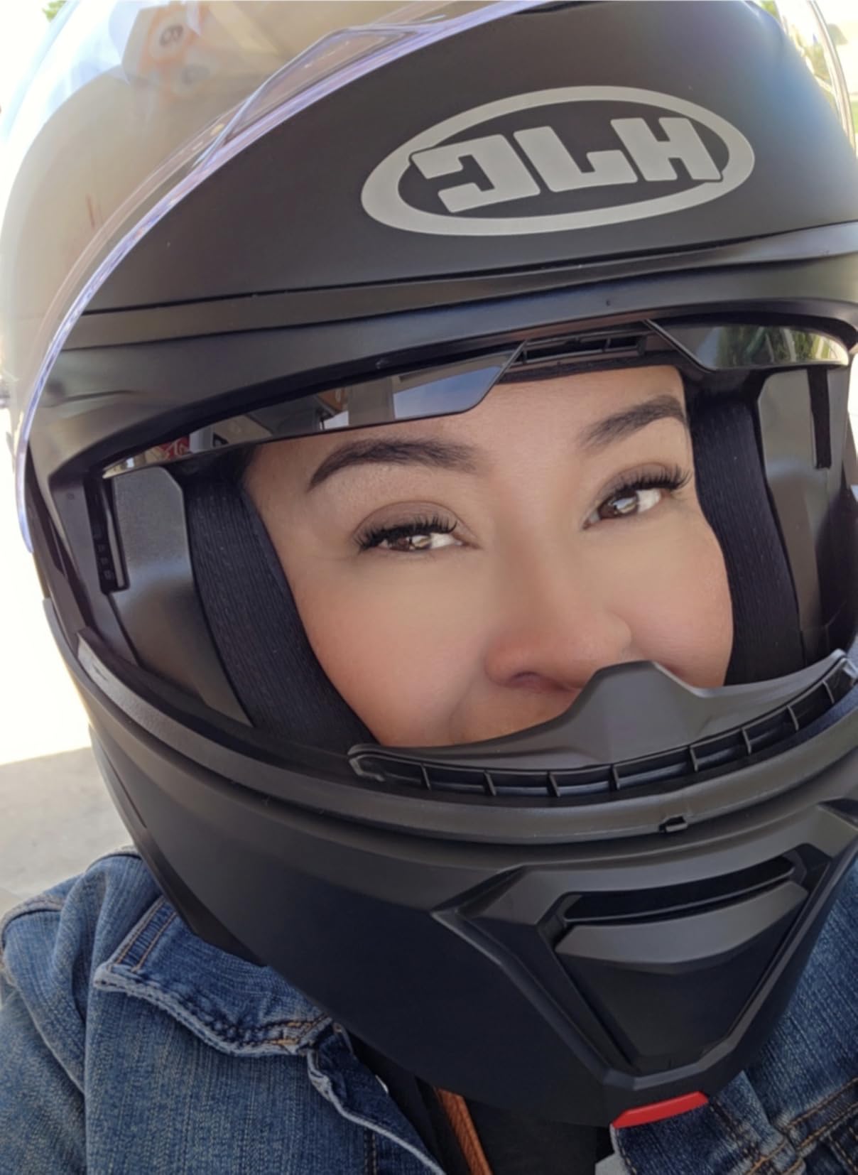 HJC i91 Solid Modular Motorcycle Helmet with HJ-33 Pinlock Shield, DOT Approved (Semi Flat Black, Medium) customer photo 2