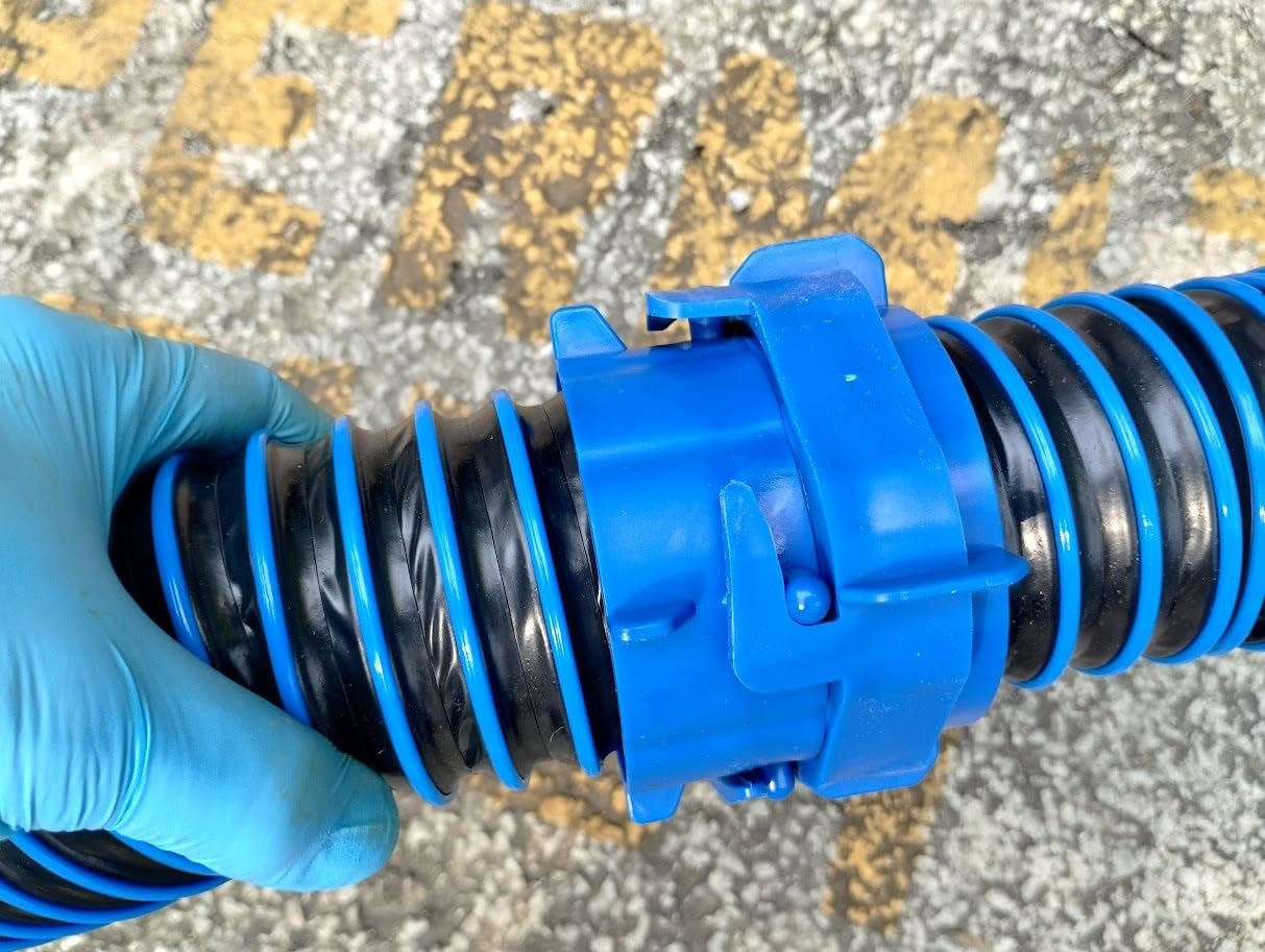 DUMPMAN RV Sewer Hose Kit, 2 * 10 Ft Sewage Hose | Septic Hose with Swivel Fitting, Clear Sewer Hose Elbow, 4 Storage Caps, for RV/Camper customer photo 2