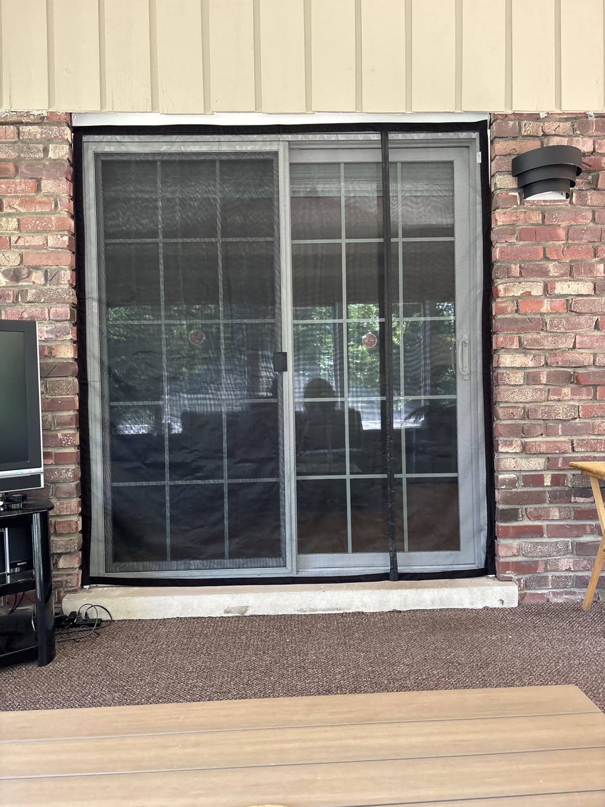 Reversible Side Opening Wide Magnetic Screen Door for Sliding & French Door | Heavy Duty Thicker 255g/㎡ Reinforced Mesh, Screen 74