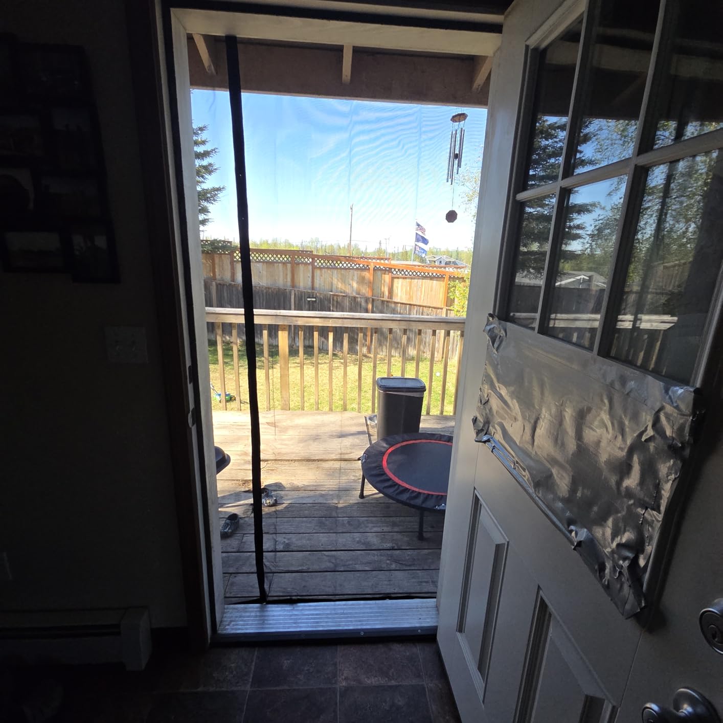 Reversible Side Opening Wide Magnetic Screen Door for Sliding & French Door | Heavy Duty Thicker 255g/㎡ Reinforced Mesh, Screen 74