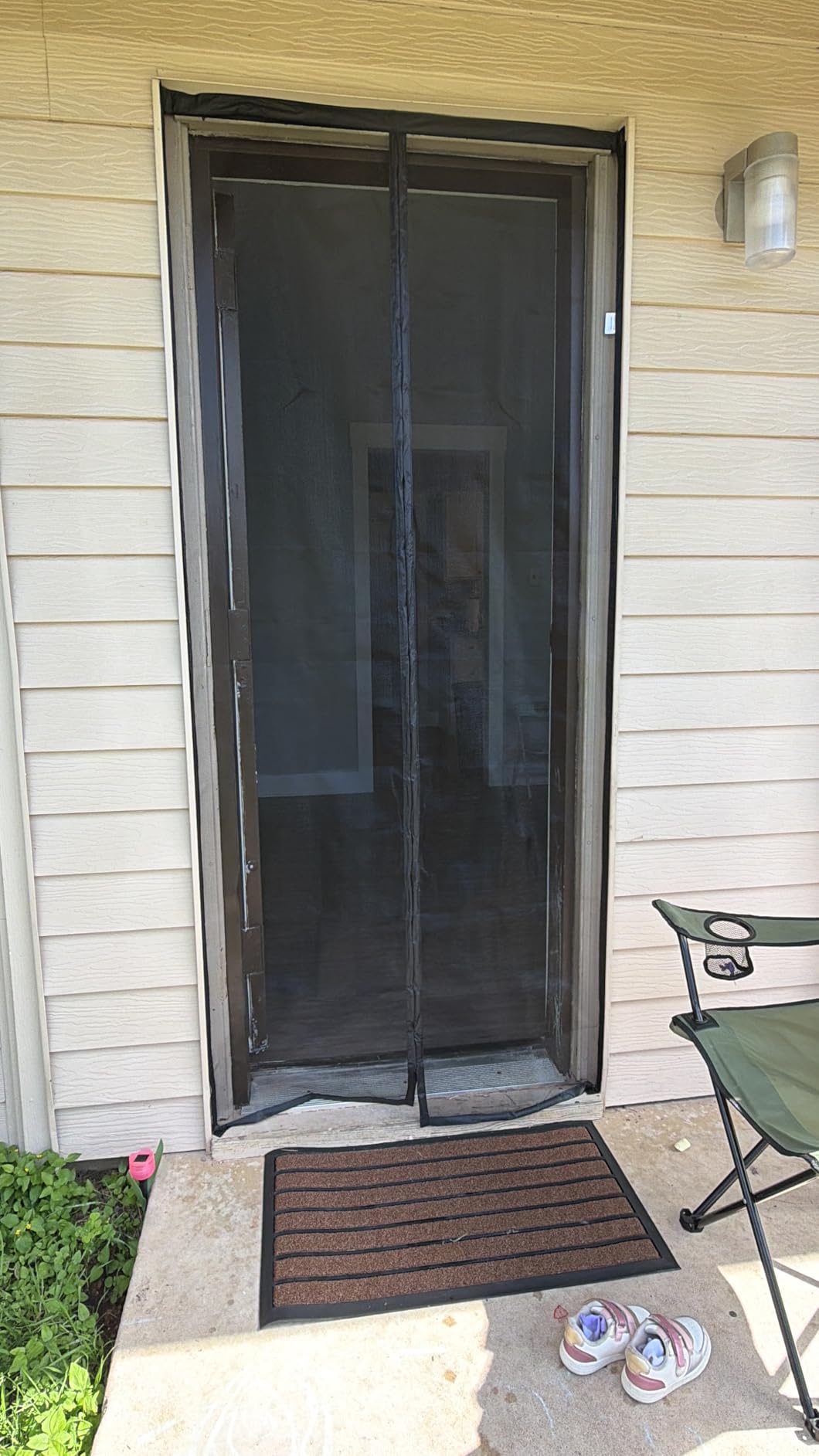 Heavy Duty Garage Door Screen for 2 Cars, Fits Door Size 16x7FT, Magnetic Fiberglass Garage Screen Door with Reinforced Mesh, Self Sealing, Easy Install, Fresh Air Flow, Pet and Kid Friendly customer photo 2