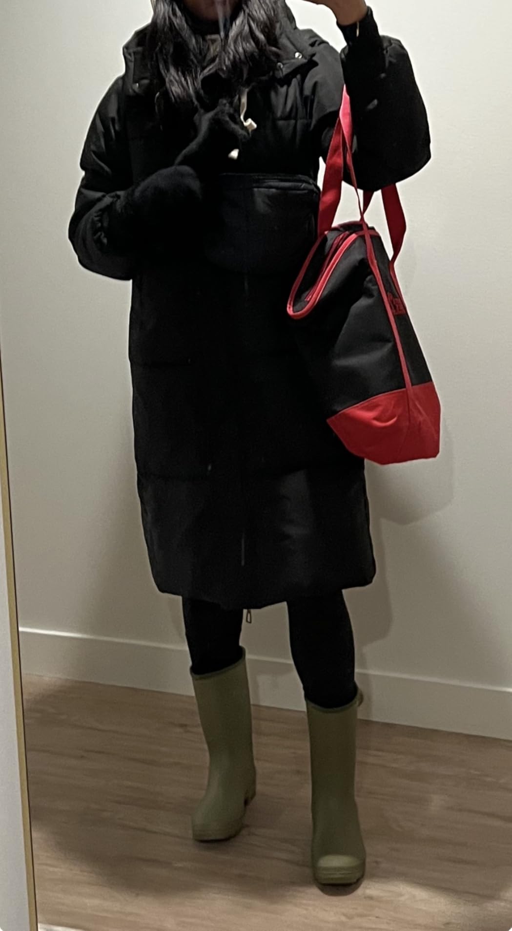 PUFFIT Long Puffer Jacket for Women,2024 Thickened Winter Coat Hooded with Deep Pockets customer photo 2
