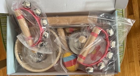 Baby Musical Instruments - Montessori Wooden Musical Toys for Toddlers Kids | Tambourine Percussion Instruments Set, Preschool Music Learning Sensory Toys, Educational Birthday Gifts for Boys Girls customer photo 2
