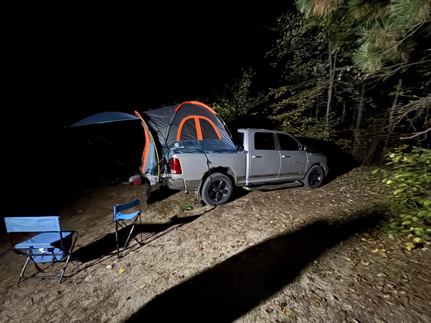 Umbrauto Truck Bed Tent with Awning: 5.5-5.8FT PU3000mm Waterproof Tailgate Pickup Truck Tents, Easy Set-up for 2 Person, Fits Full Size Short Bed, Chevy, Dodge, Ford, GMC, Green customer photo 2