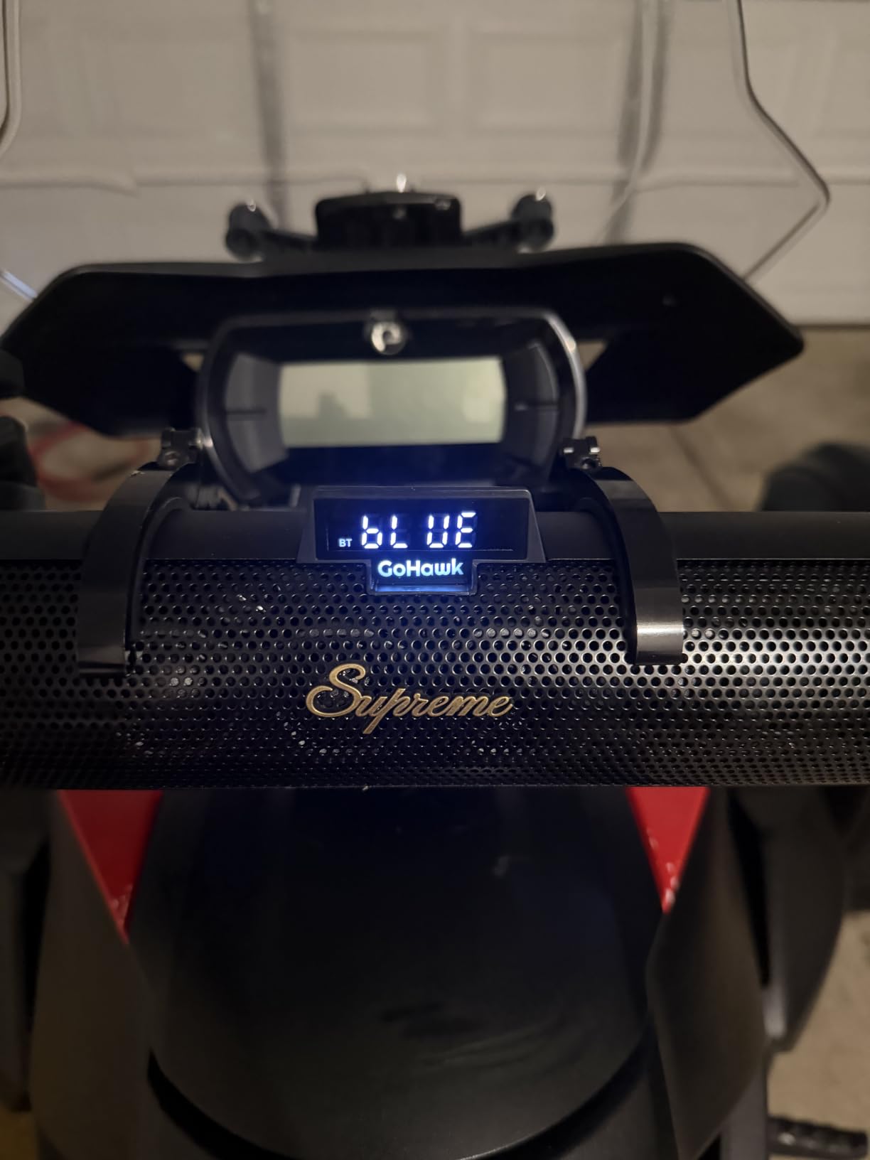 GoHawk Motorcycle Speakers Bluetooth 6-Speaker Radio Audio System | Waterproof Aluminum Sound Bar, Built-in Amplifier, LED light, Remote Control, FM Radio/USB/AUX, Perfect for Harley ATV customer photo 1