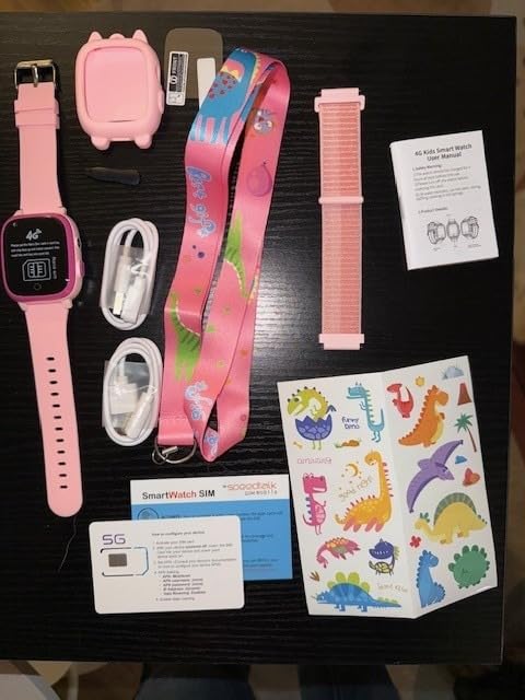 cjc 4G Smart Watch for Kids with GPS Tracker, Globally Applicable, Texting and Calling, Kids Watch for Ages 4-12 - Includes Video Call, Chat, SOS Alerts, App - Fun & Educational Birthday Gift Idea customer photo 1