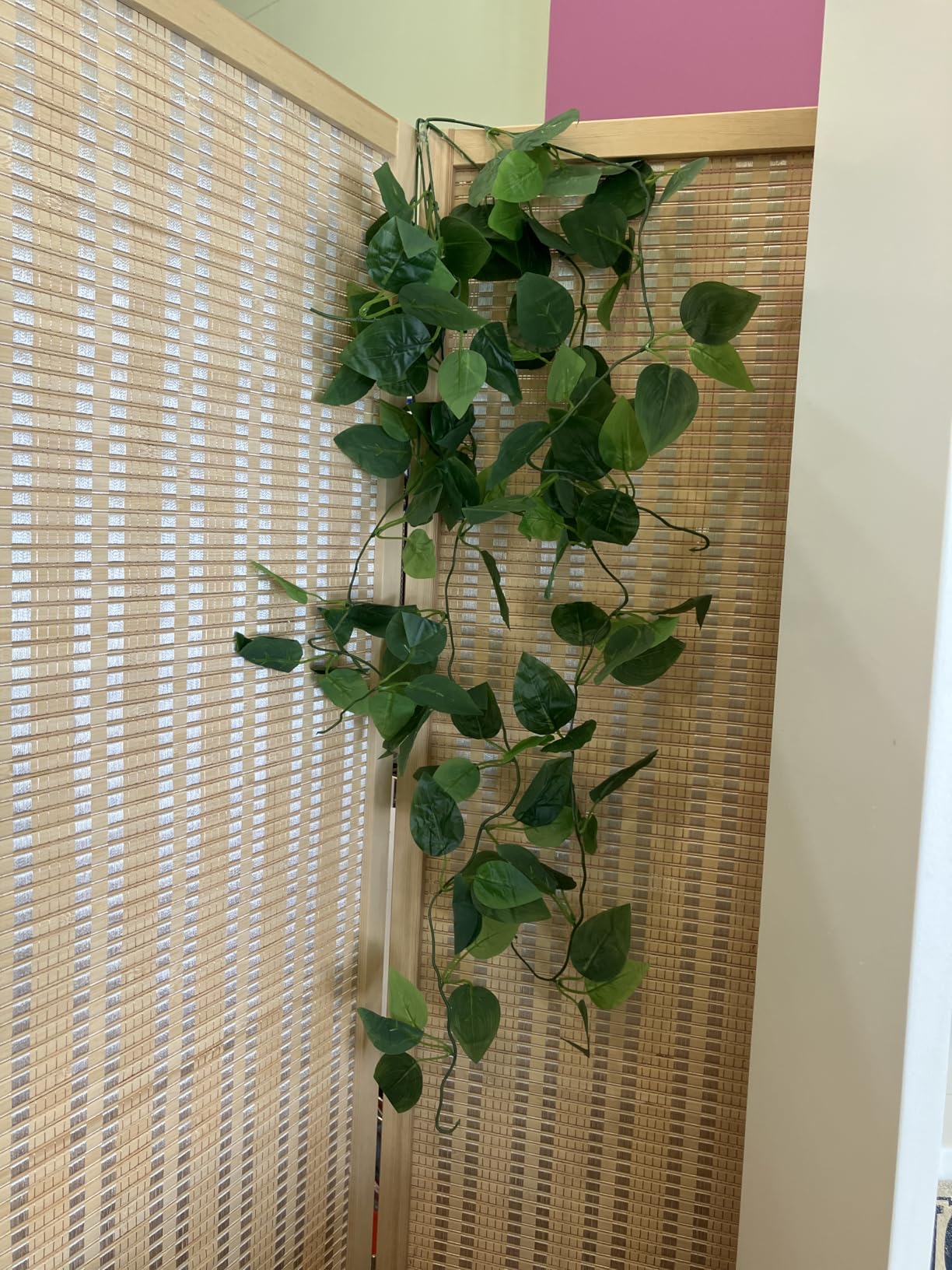 Fake Hanging Plants Vines(2pcs)for Room Decor, Artificial Ivy Greenery Garlands for Home Bedroom Living Aesthetic Kitchen Office Wall Patio Bookshelf,Indoor,Outdoor Farmhouse Decorations(No flowerpot) customer photo 2