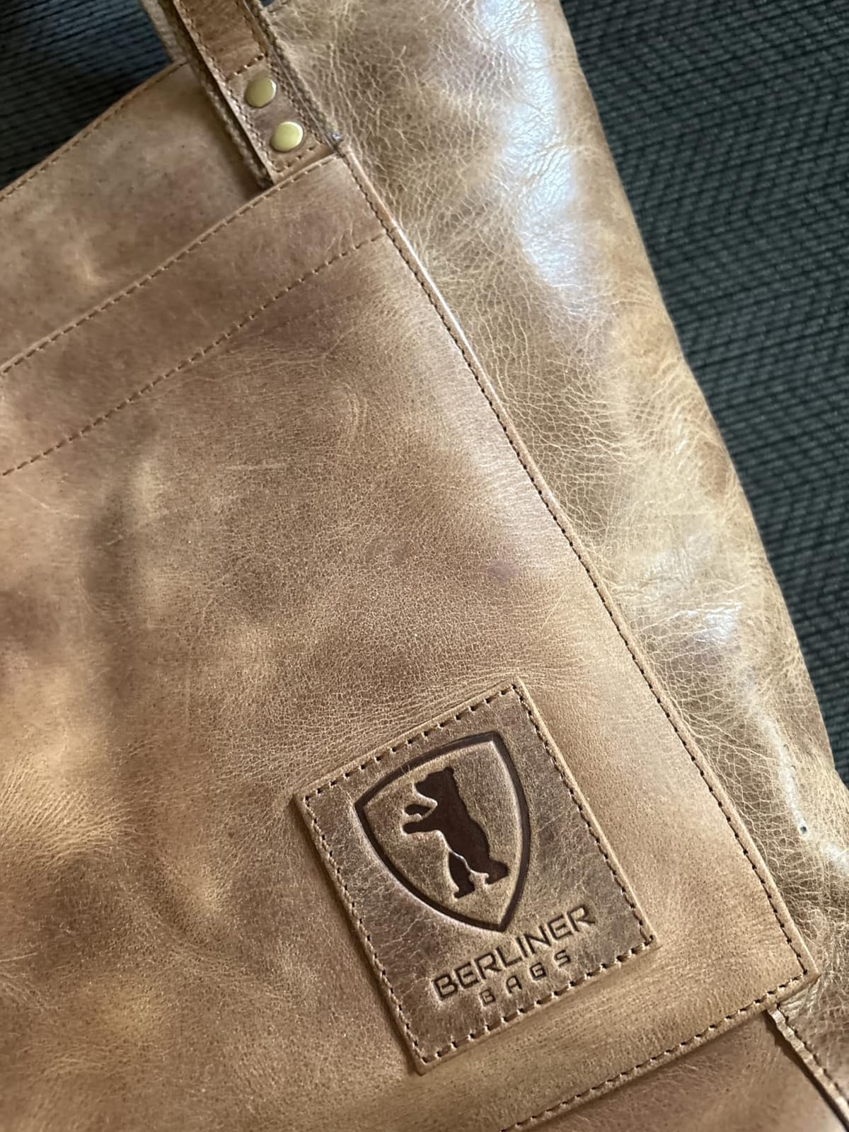 BERLINER BAGS Vintage Genuine Leather Tote Bag For Women Verona customer photo 2