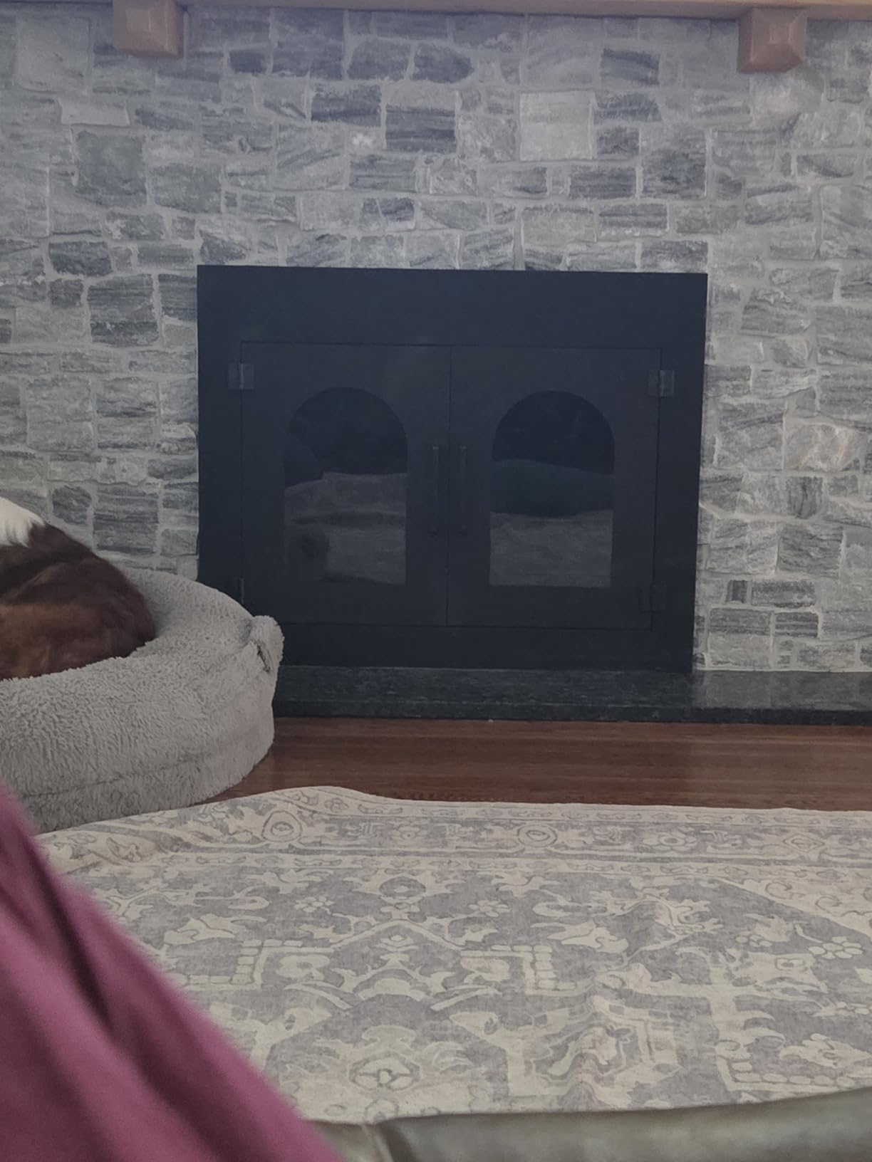 Fireplace Doors with Tempered Glass, Designed for Masonry Fireplaces, Black, Medium - Free Replacement of Glass Available customer photo 1