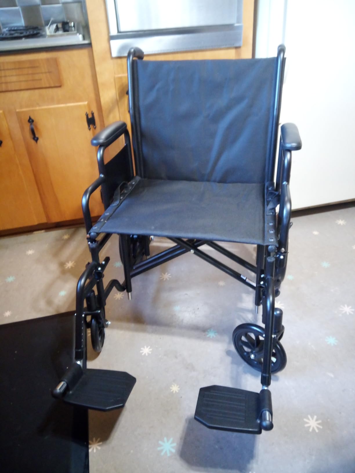 Vive Mobility Bariatric Transport Wheelchair for Adults - Supports 450lbs | Foldable, Heavy Duty Travel Wheel Chair - Portable, Transfer Aid with Swing Away Footrests & 22 Inch Wide Seat customer photo 2