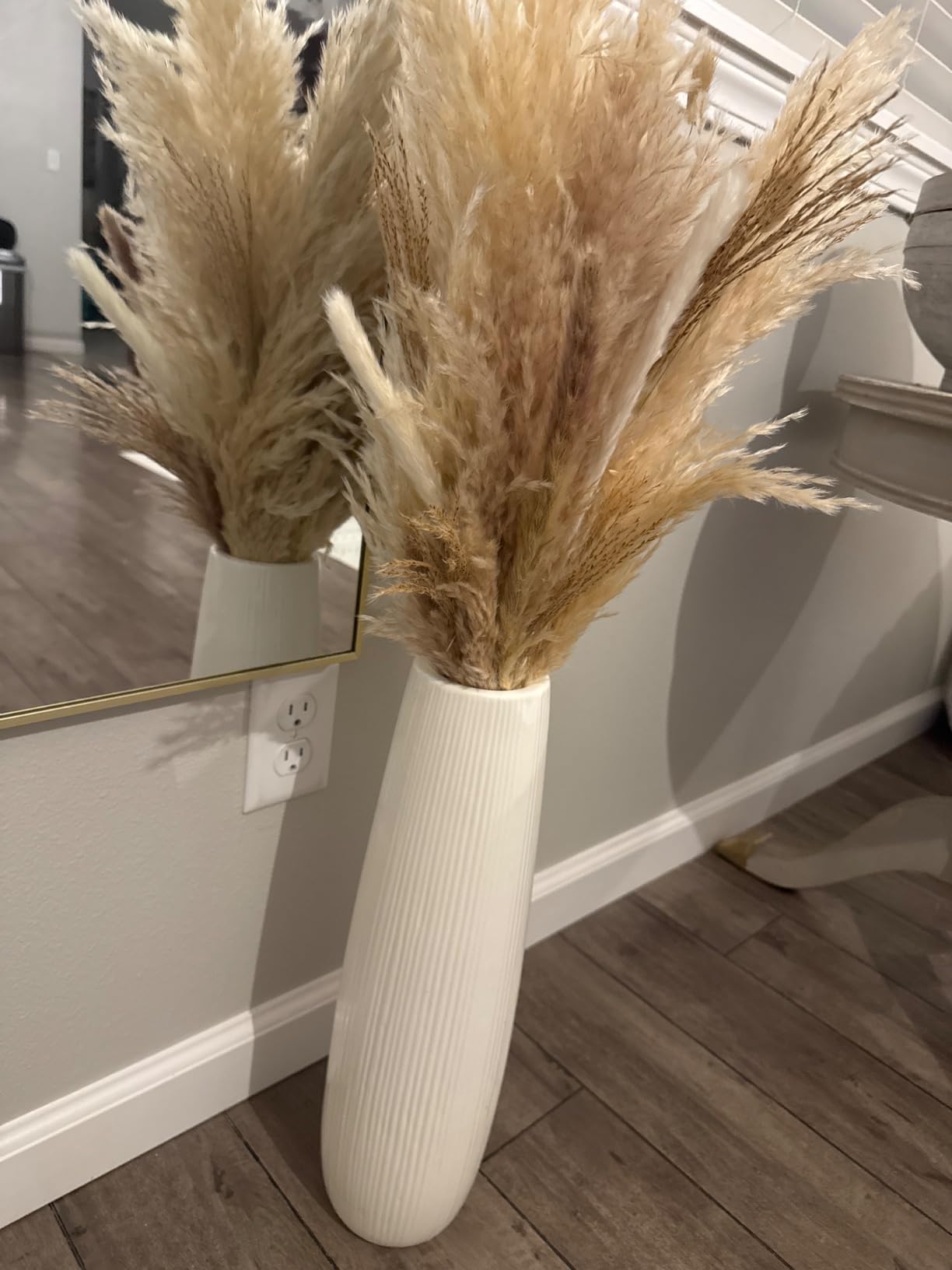 Ceramic Large White Vase, 18