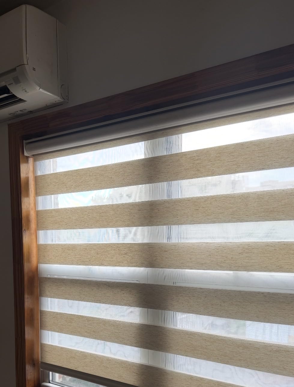 AOSKY Cordless Zebra Blinds for Indoor Windows, 34